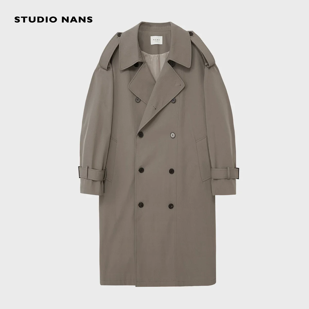 Dual-Length Double-Breasted Trench Coat - Image 9