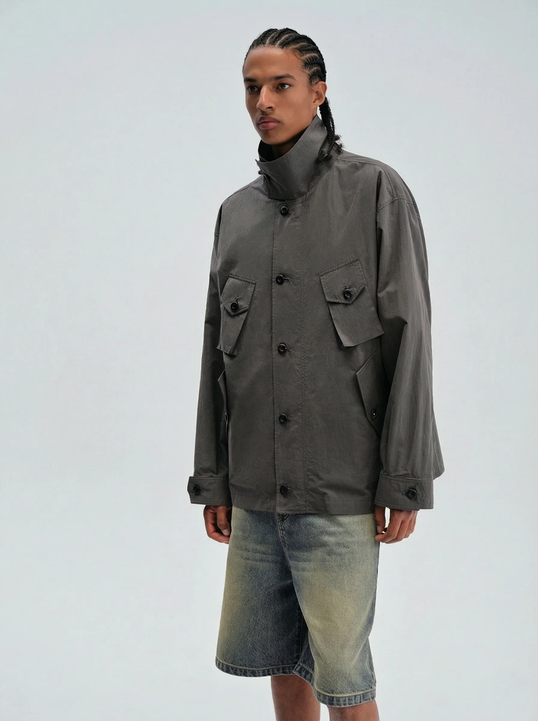 Dusk Gray Utility Field Jacket - Image 2