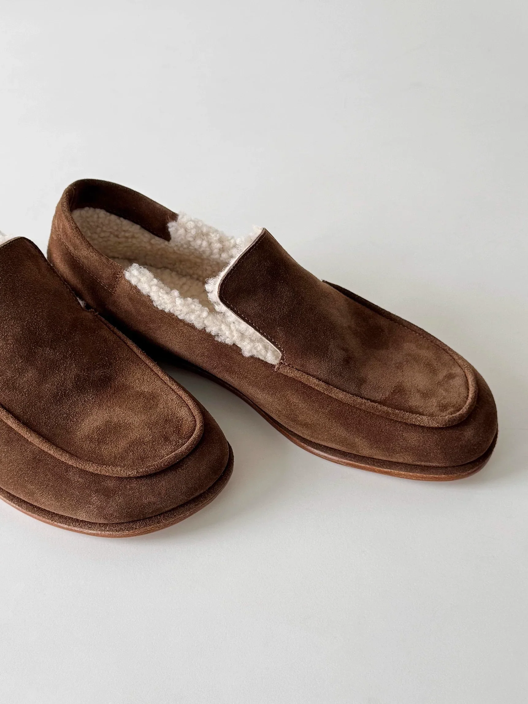 Ebony Shearling Moc Loafers - Image 2
