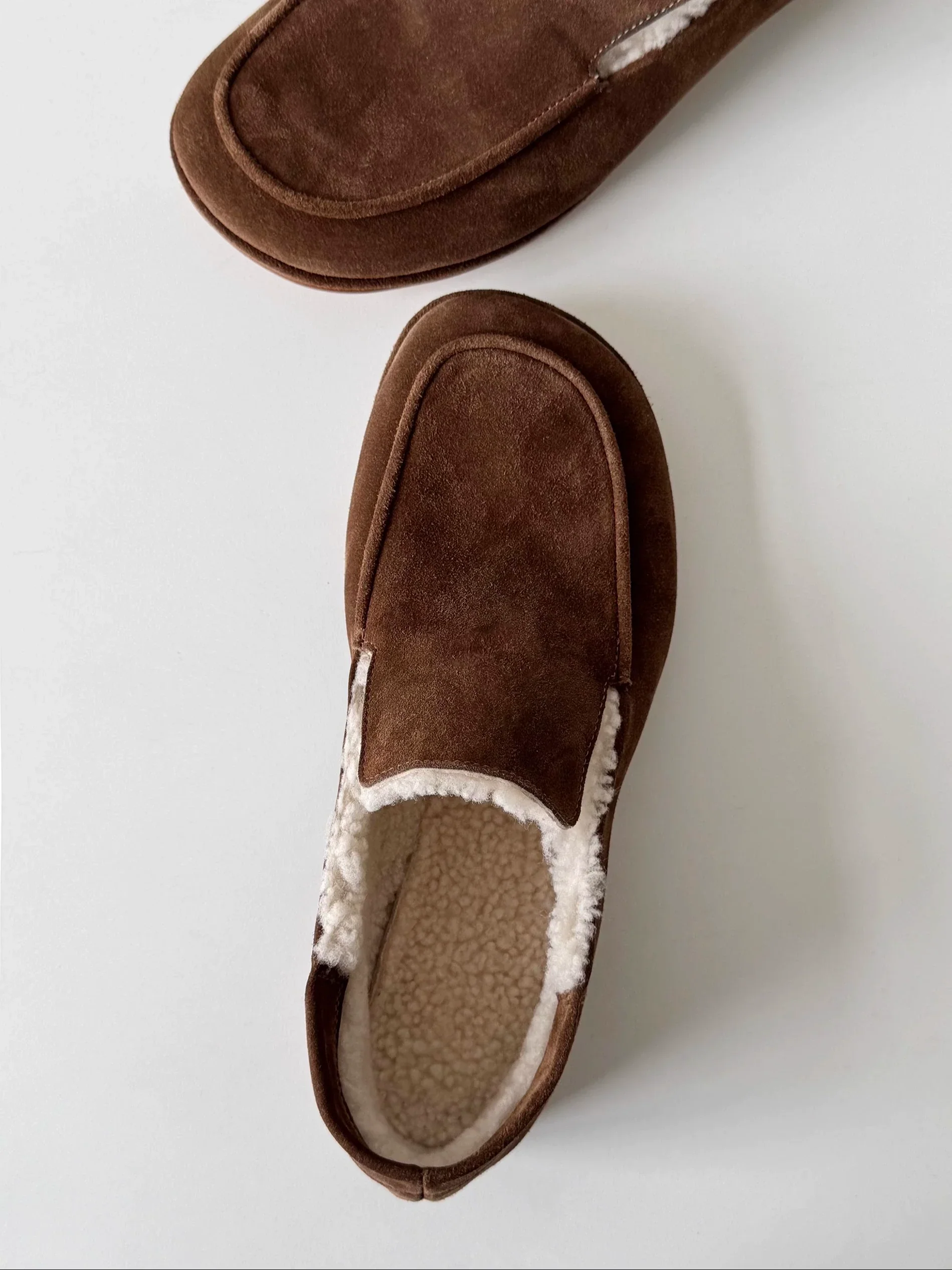 Ebony Shearling Moc Loafers - Image 4