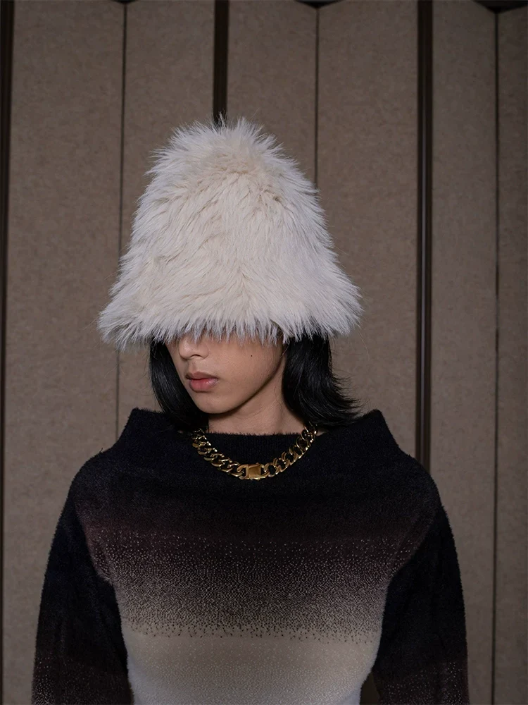 Eco-Friendly Faux-Fur Bucket Hat - Image 3