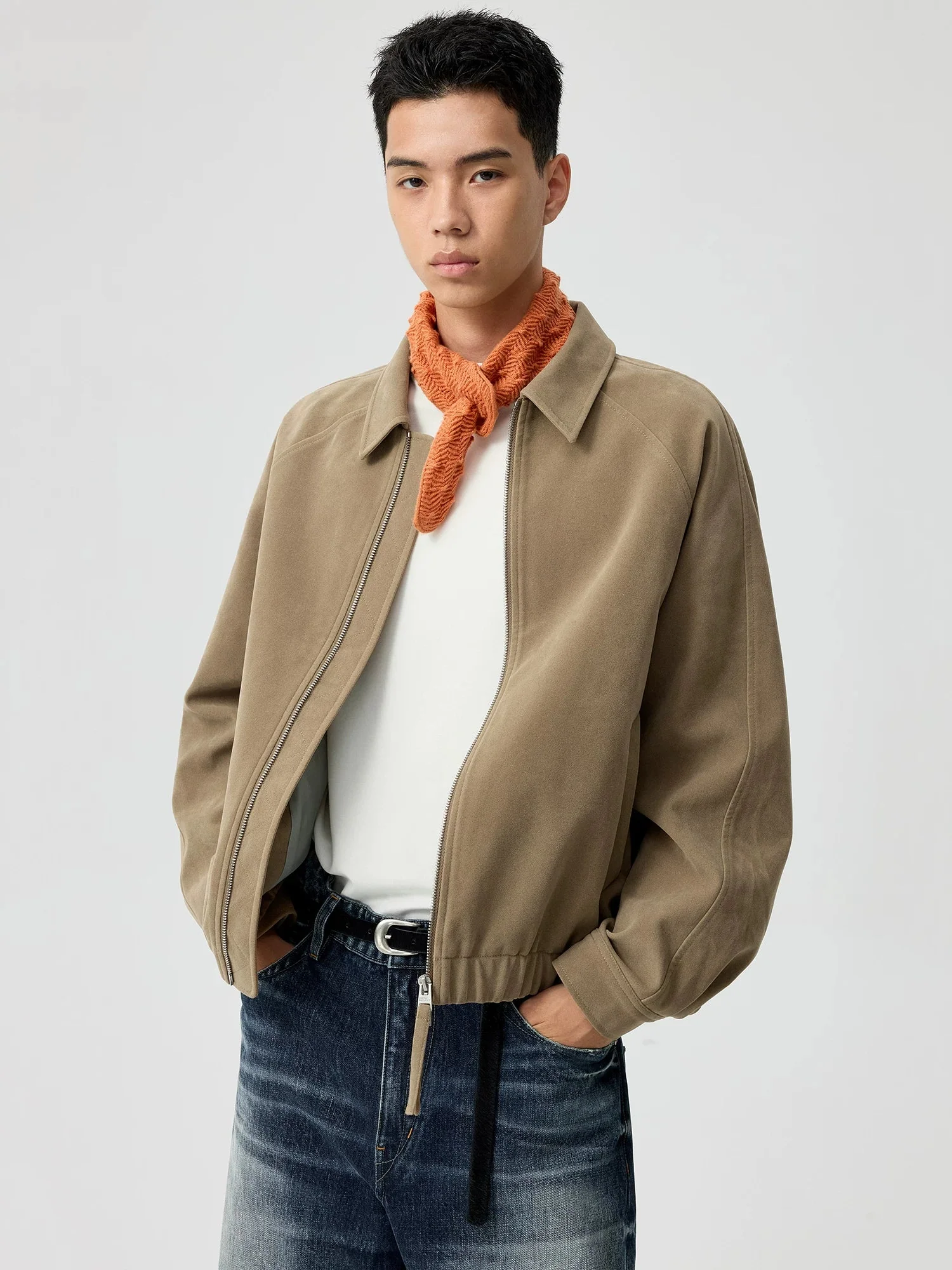 Eco Suede Zip Blouson - Image 3