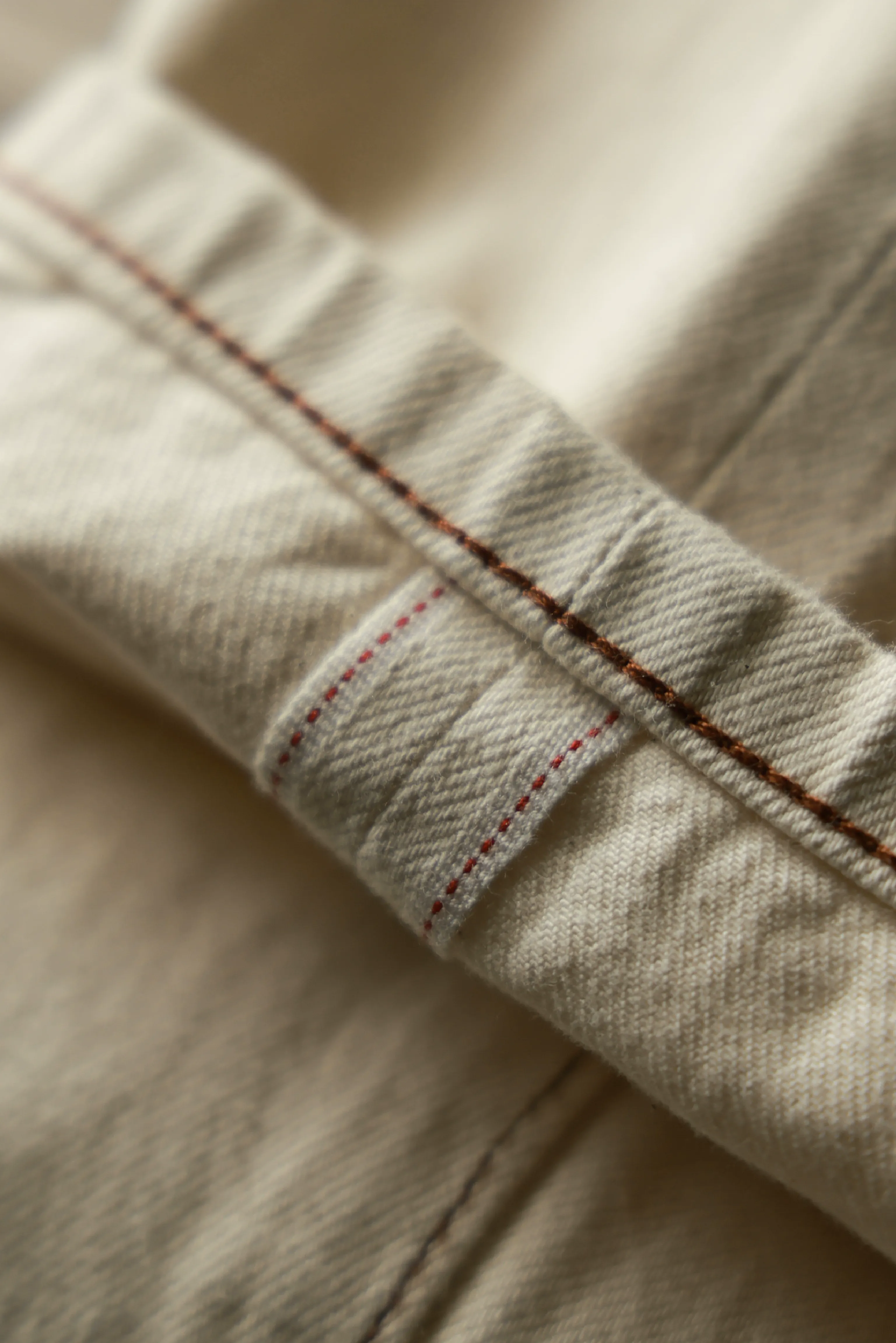 Ecru Japanese Selvedge Straight Jeans - Image 4