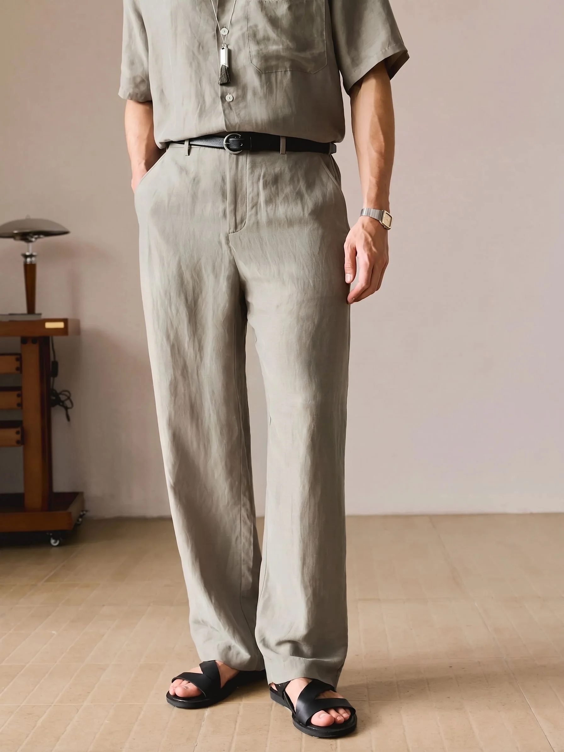 Elastic Back Trousers - Image 3