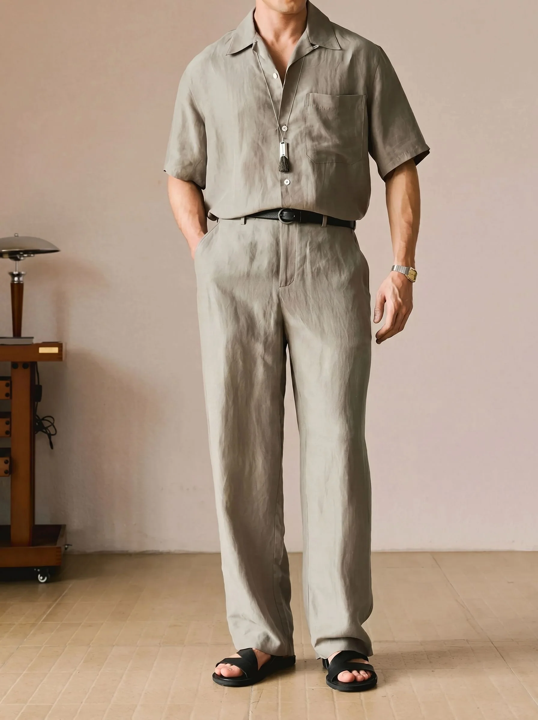 Elastic Back Trousers - Image 4