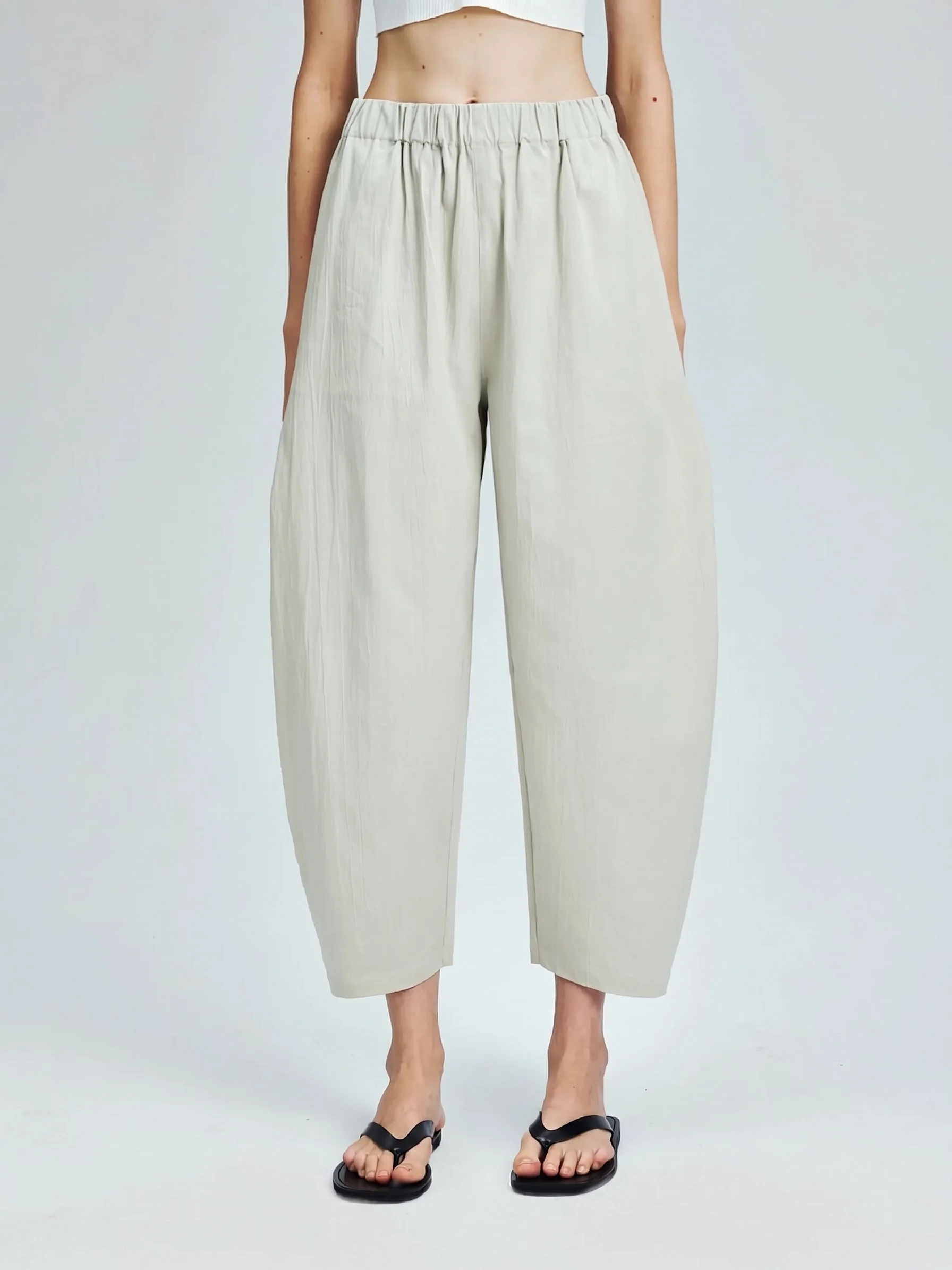 Elastic Barrel Pants