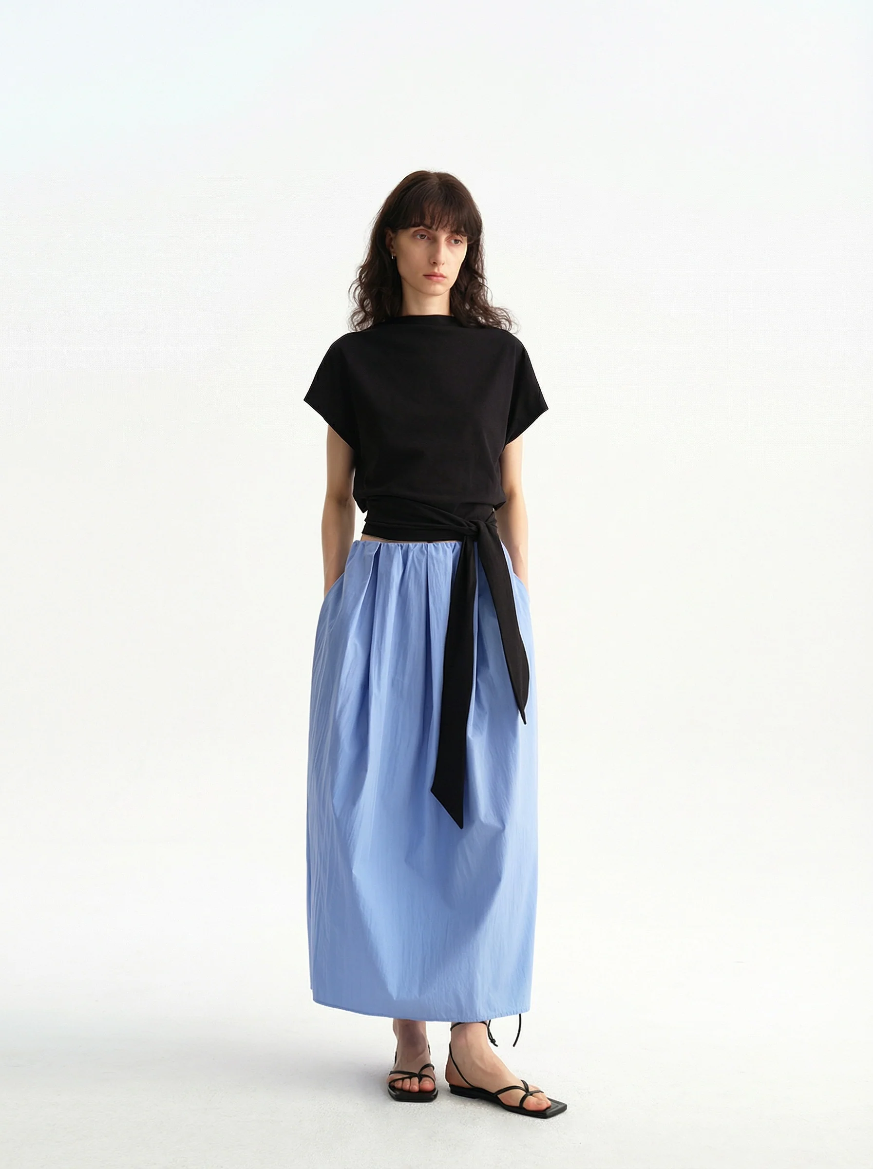 Elastic Waist Maxi Skirt - Image 2