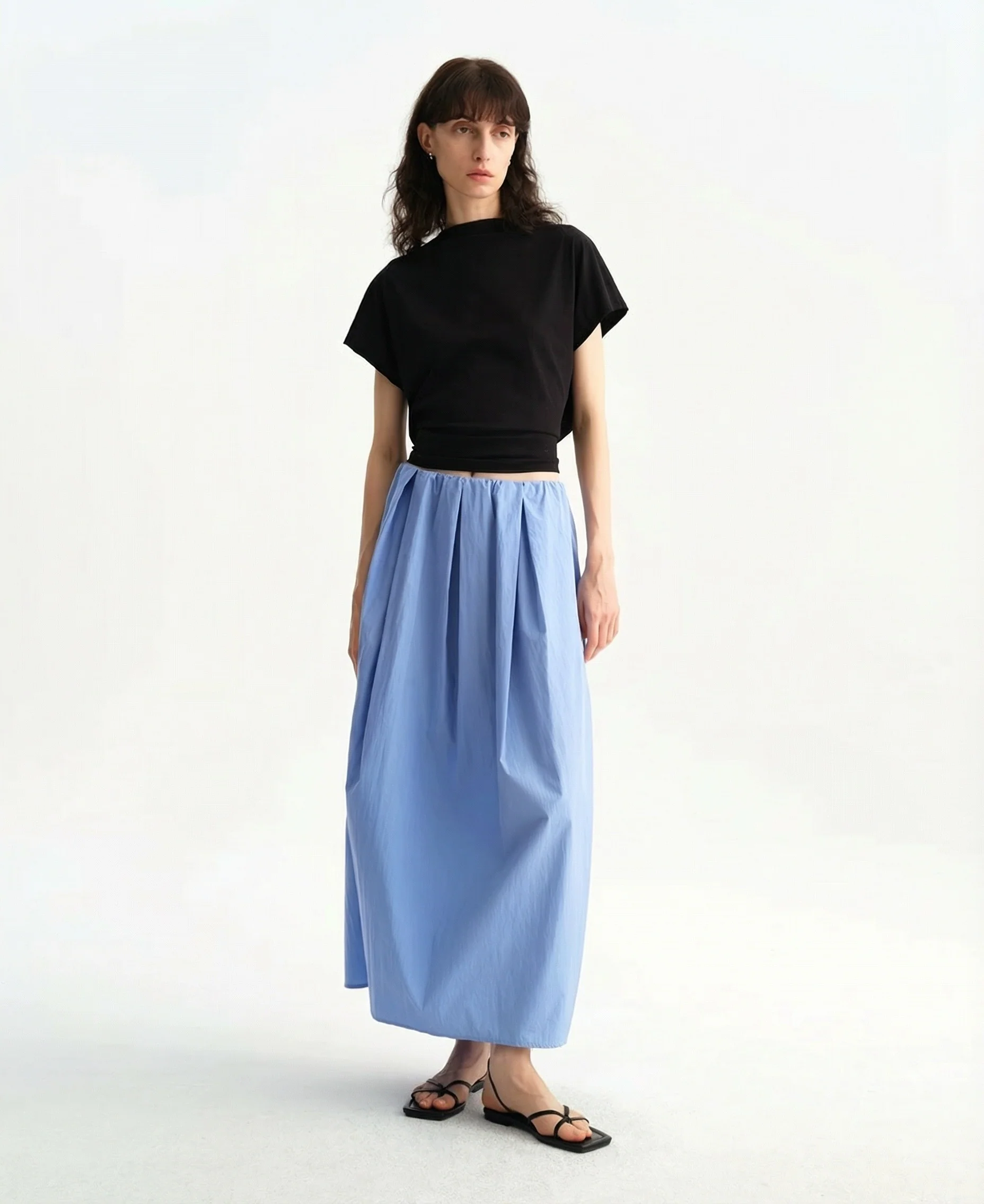 Elastic Waist Maxi Skirt - Image 5