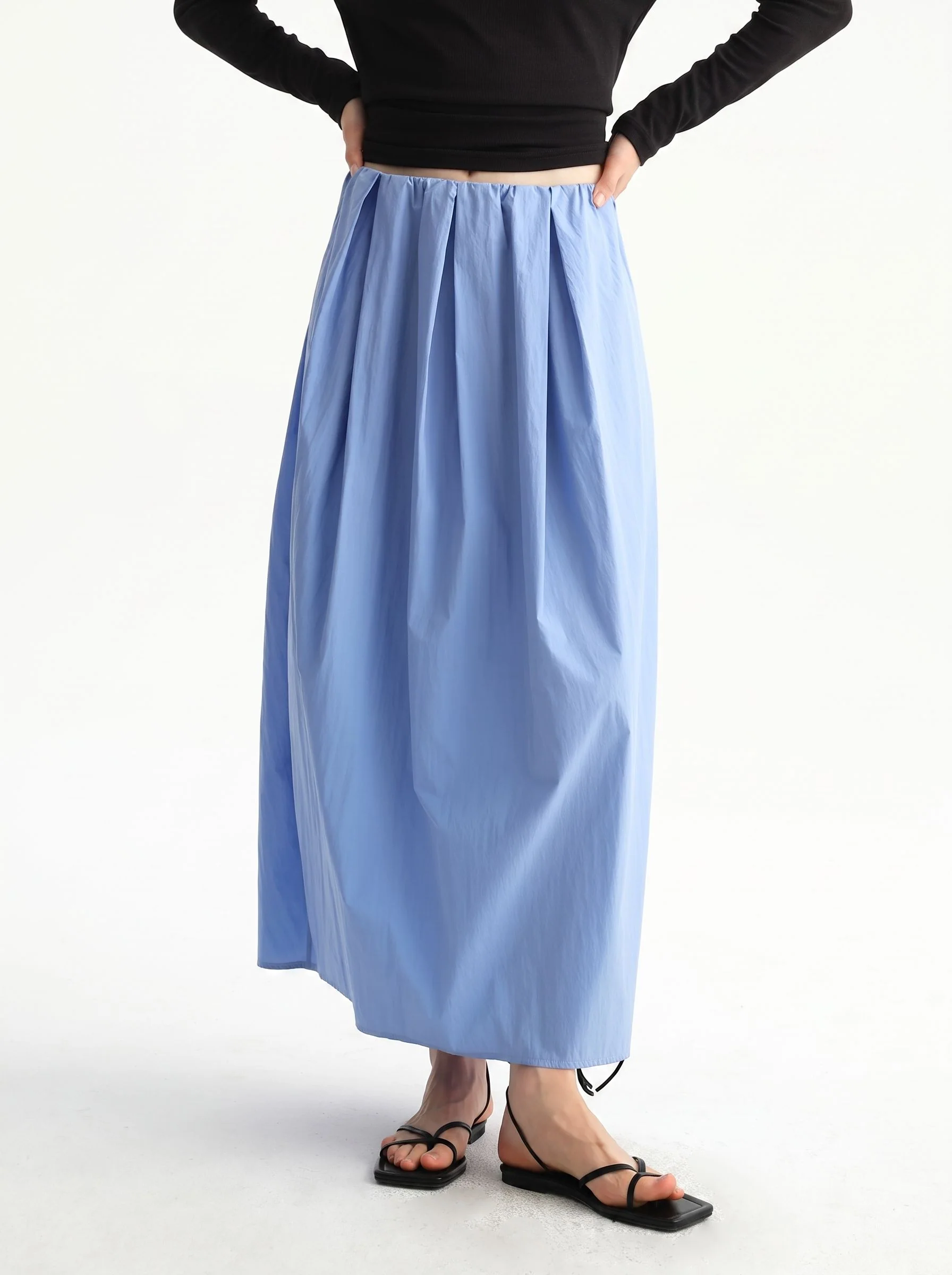 Elastic Waist Maxi Skirt - Image 6