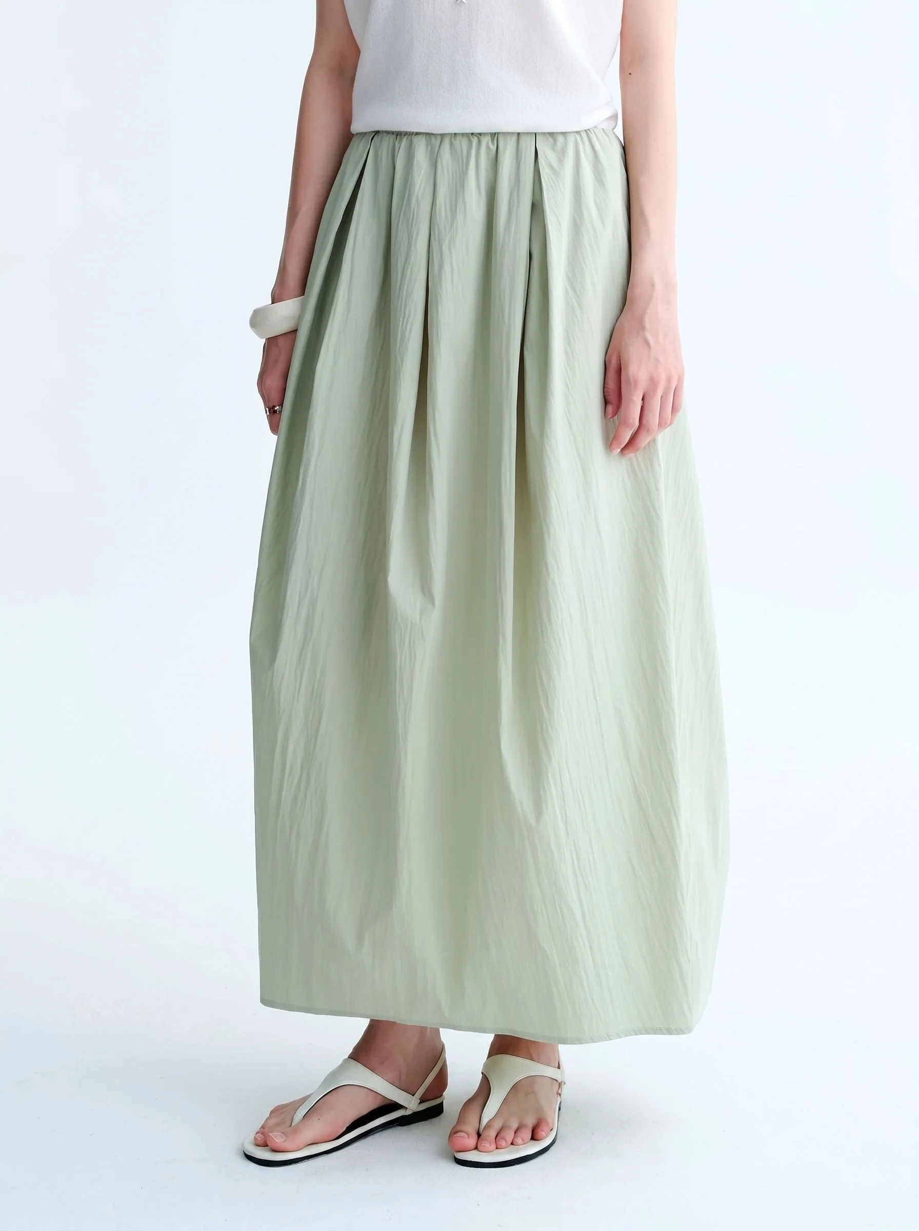 Elastic Waist Maxi Skirt - Image 8