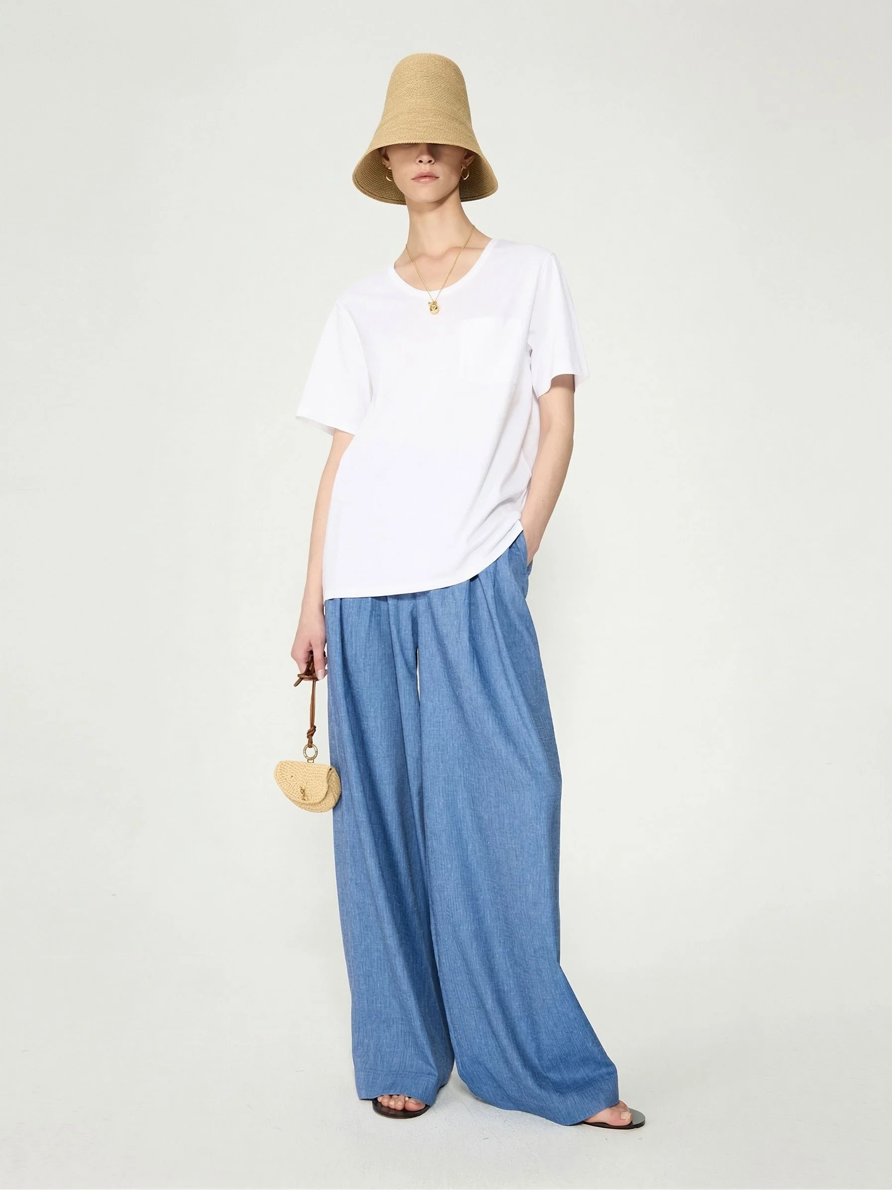 Elastic Wide-Leg Pants - Image 4