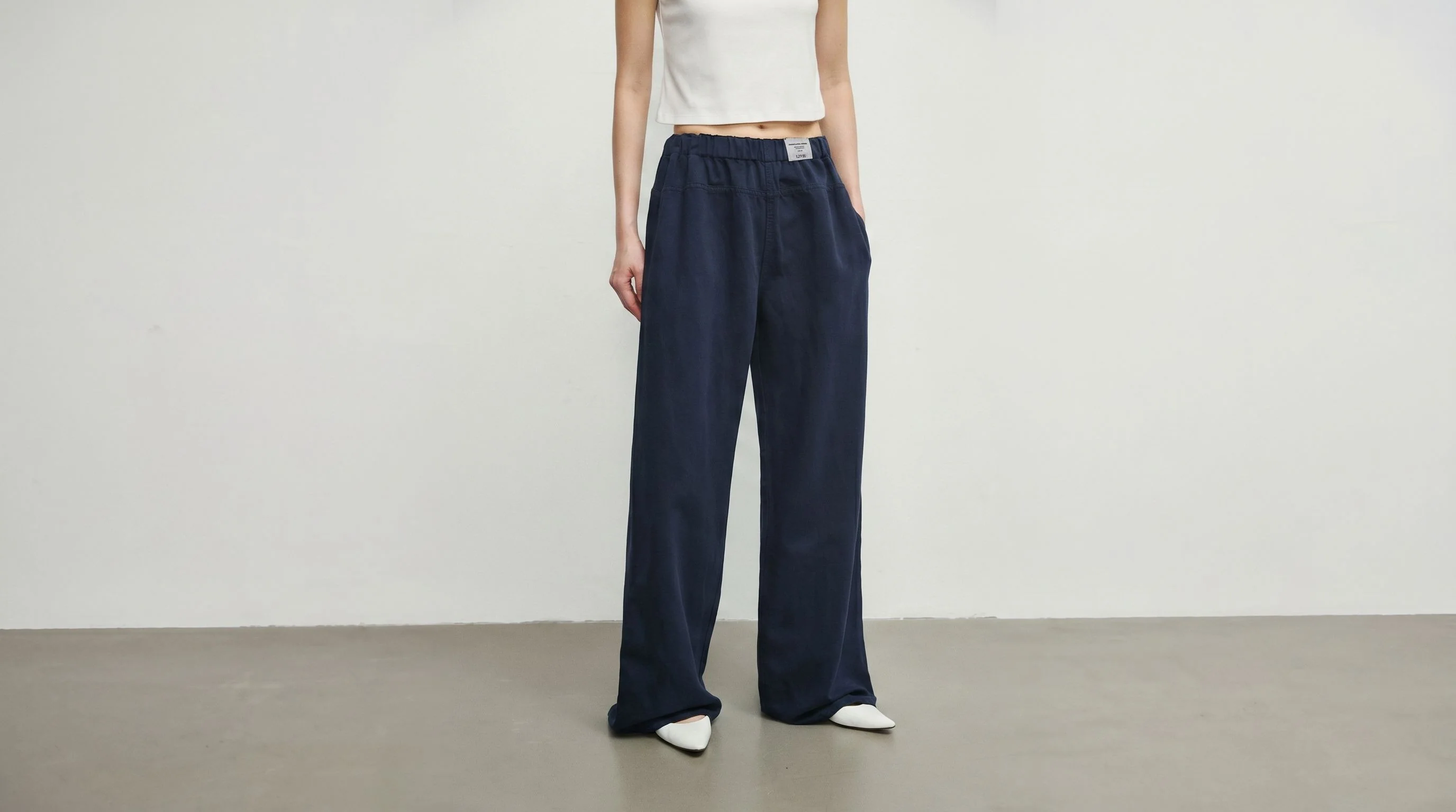 Elastic Wide-Leg Pants