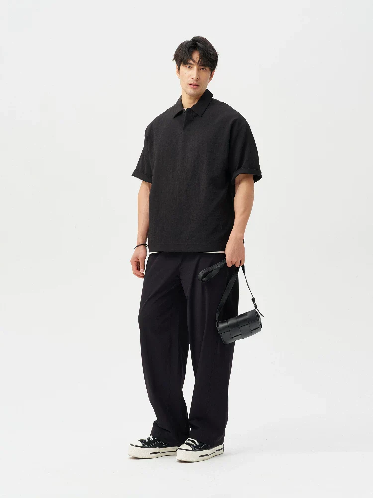 Elastic Wide-Leg Trousers