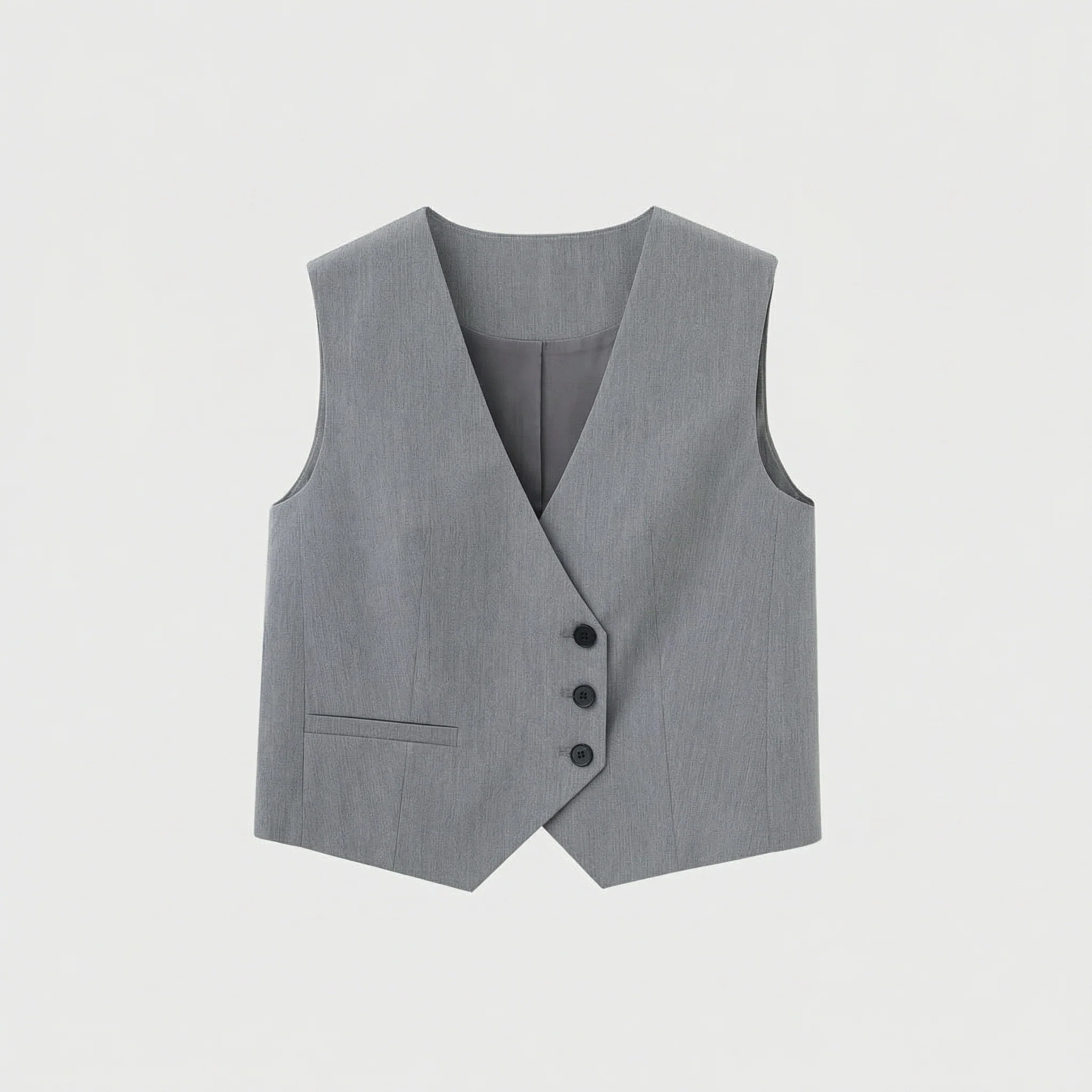Elegant Gray Vest and Trousers Set - Image 3