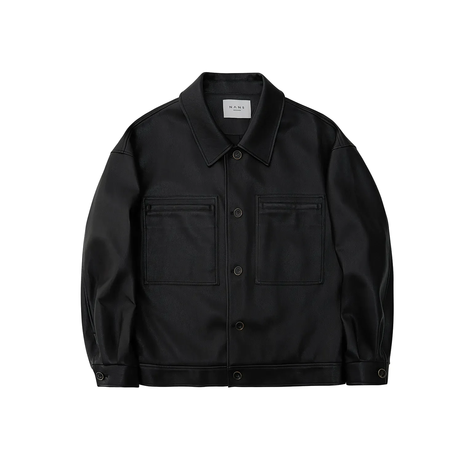 Elegant Faux Leather Jacket - Image 6