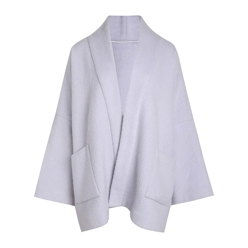 Elegant Oversized Shawl Coat - Image 4