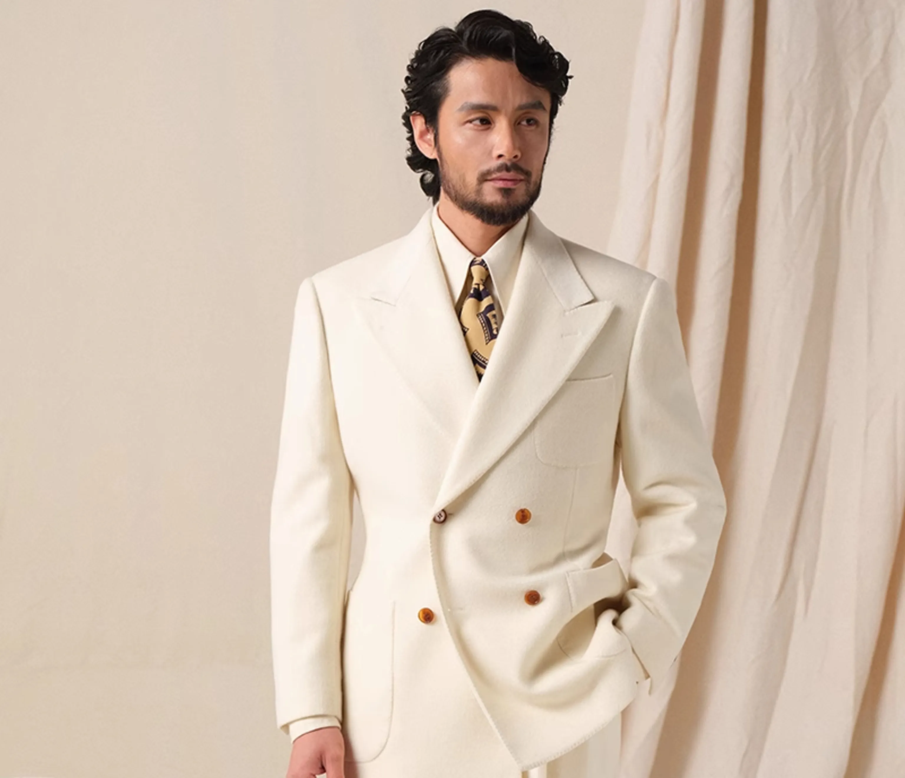 Elegant Retro Double-Breasted Suit