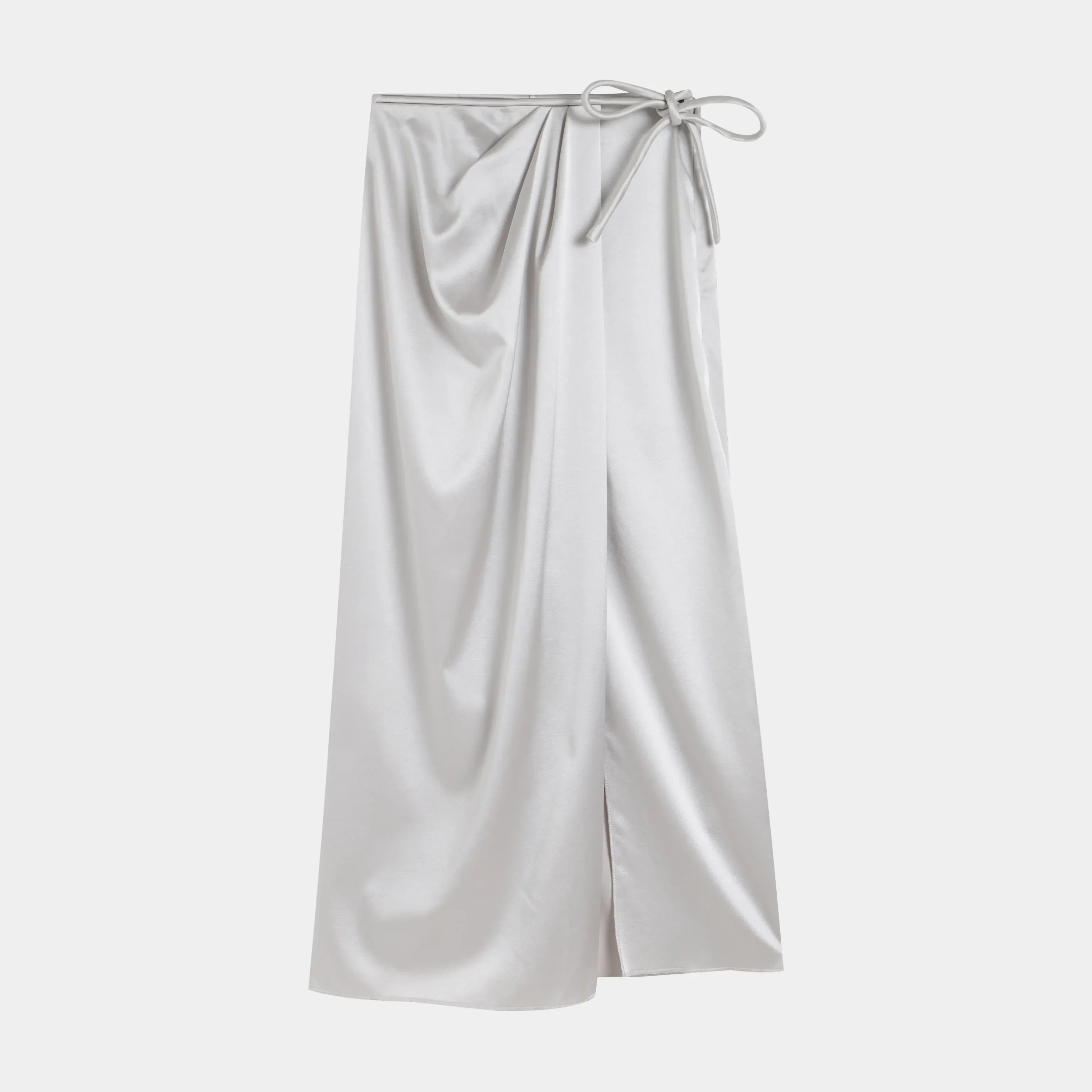 Elegant Satin Wrap Skirt - Image 5