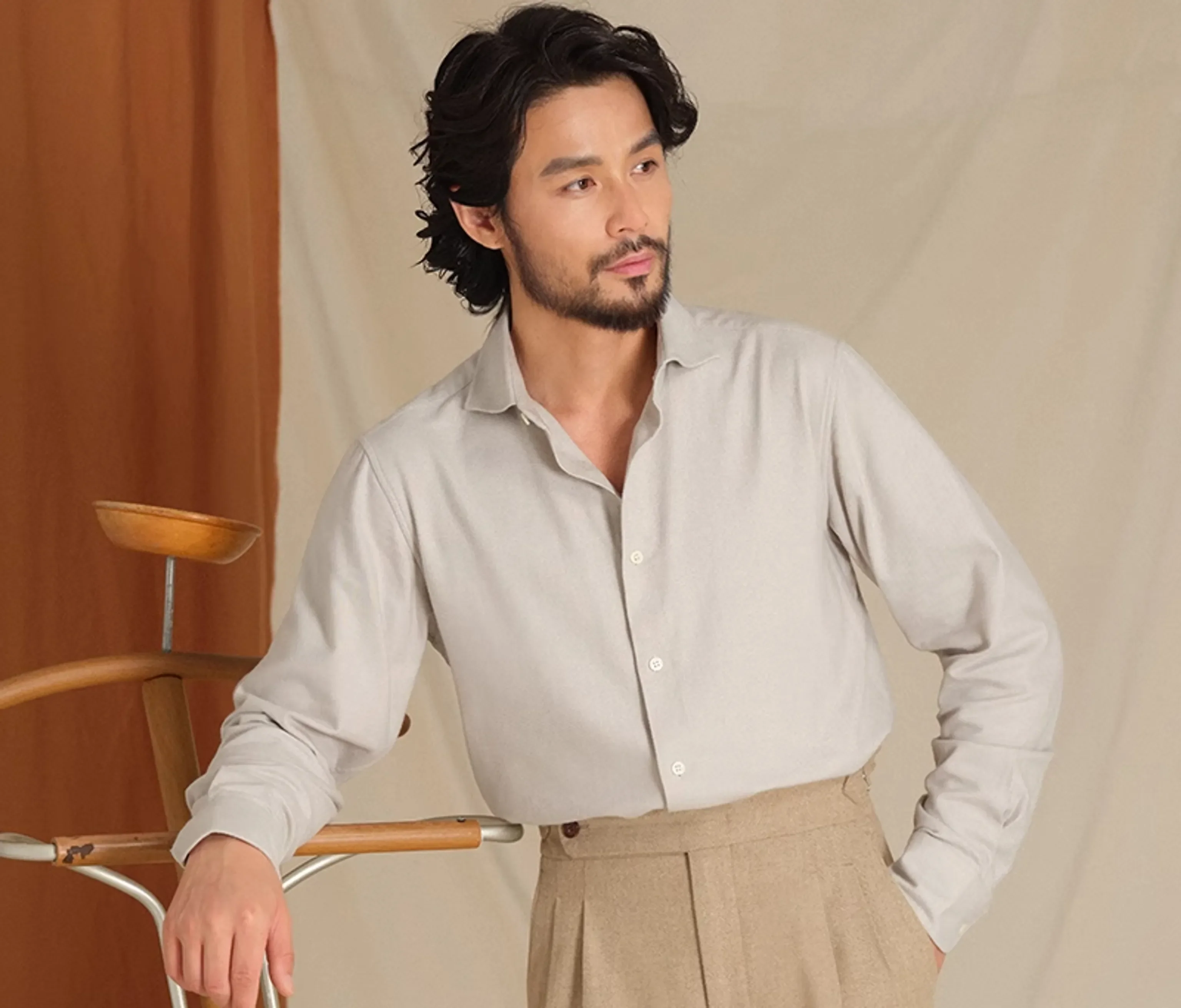 Elegant Windsor Collar Shirt - Image 3