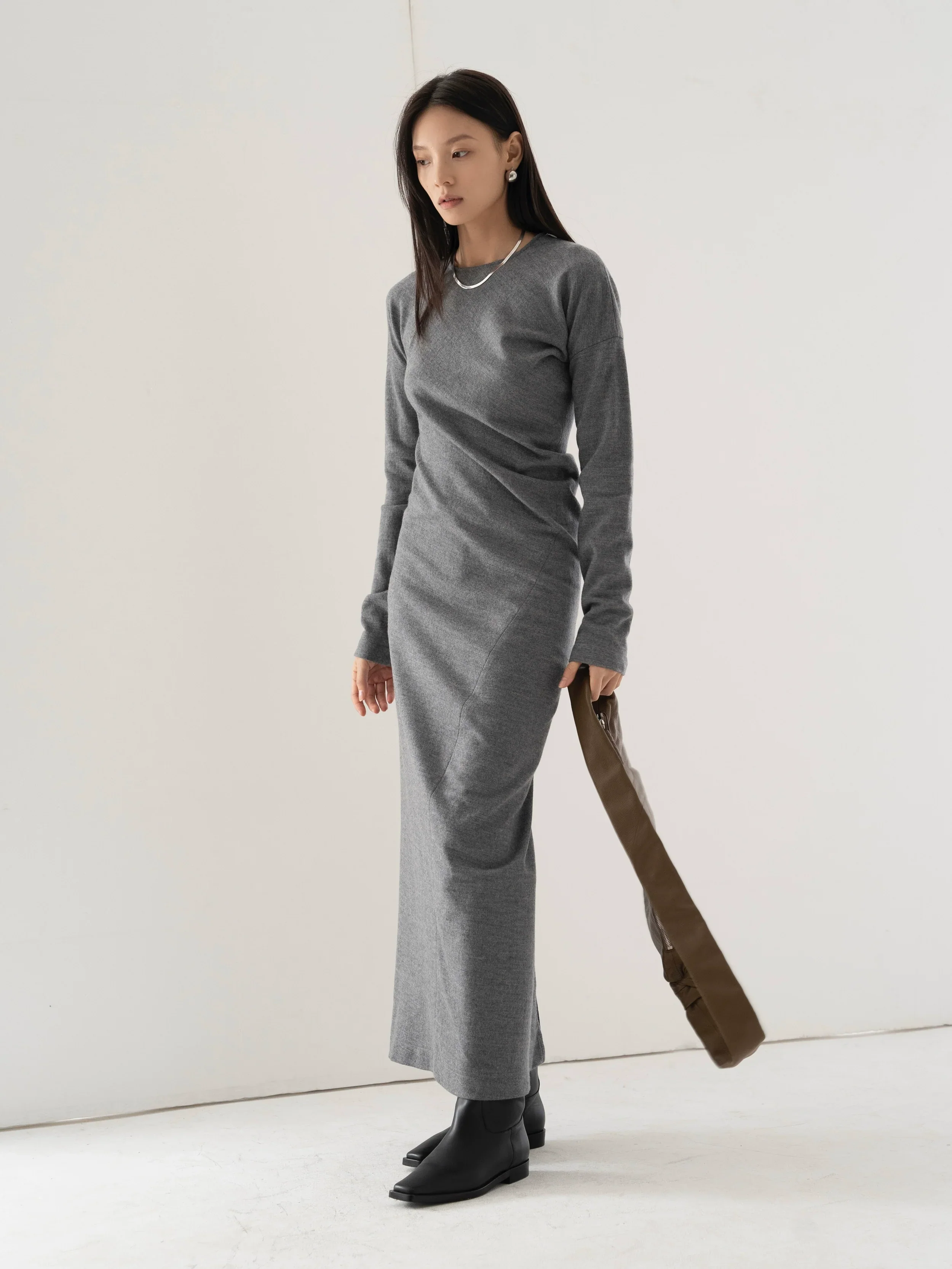 Elegant Wool Knit Dress