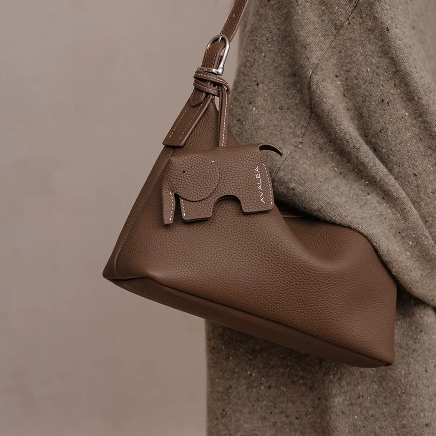 Elephant Leather Charm Keychain - Image 5
