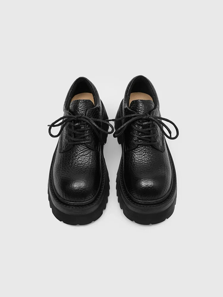 Embossed Leather Platform Derby - Image 2