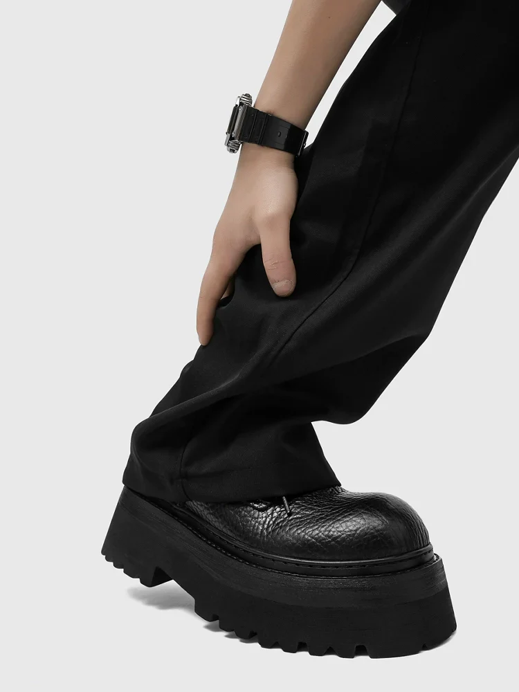 Embossed Leather Platform Derby - Image 5