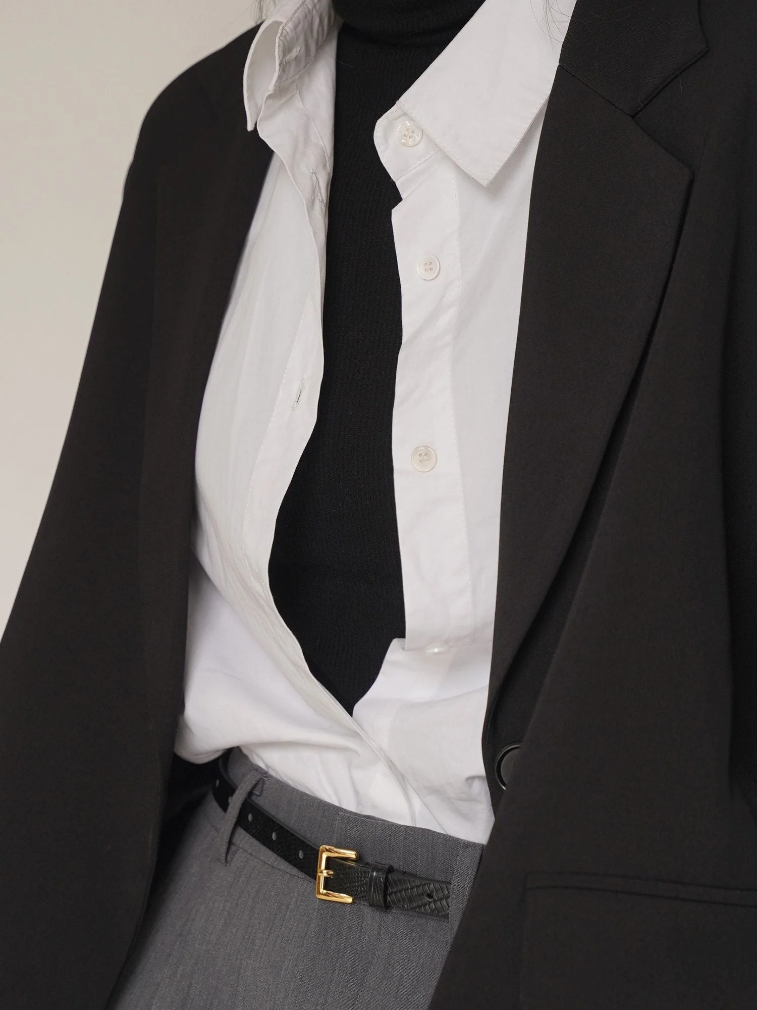 Embossed Top Grain Leather Skinny Belt