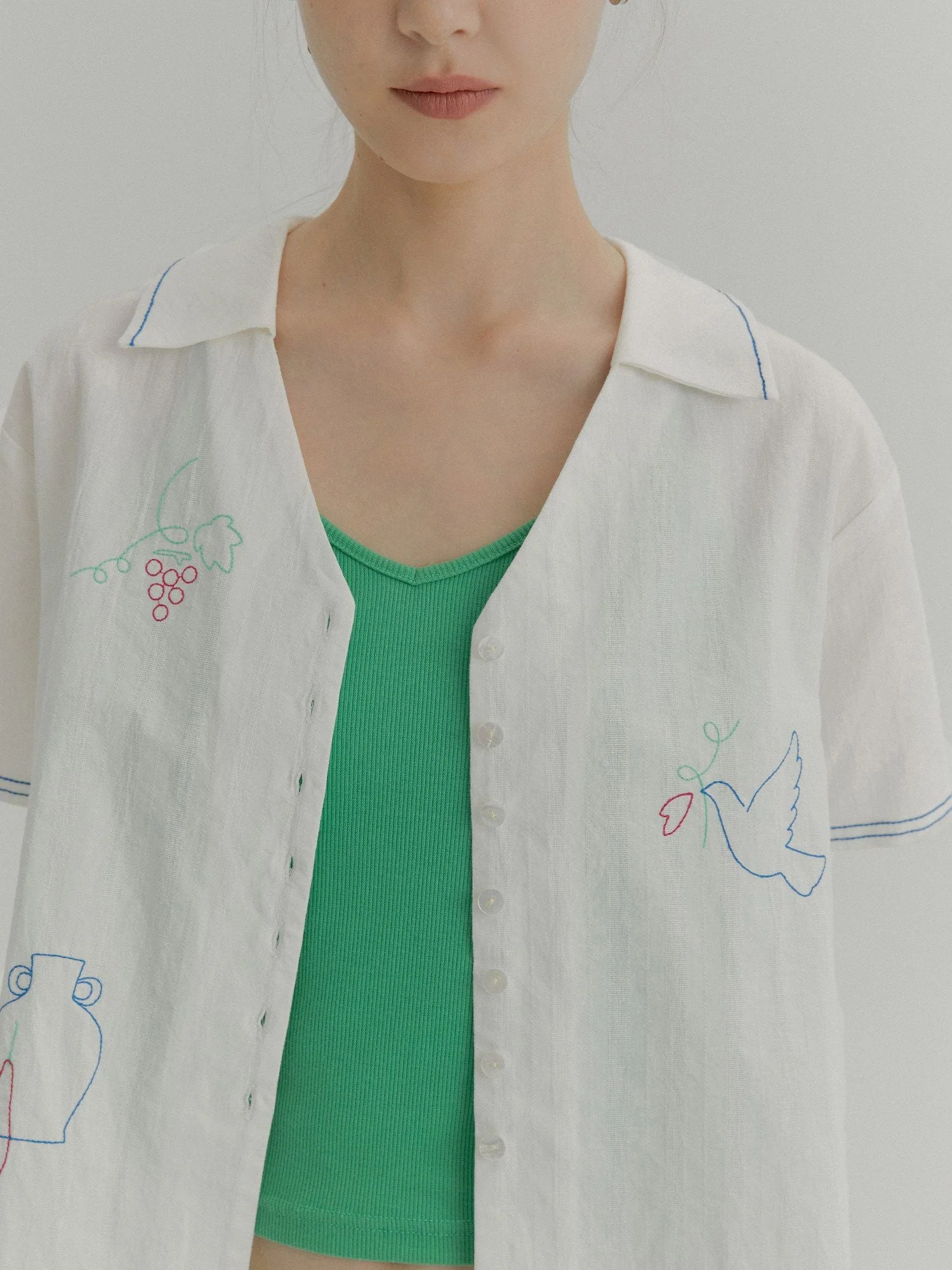 Embroidered Camp Shirt - Image 5