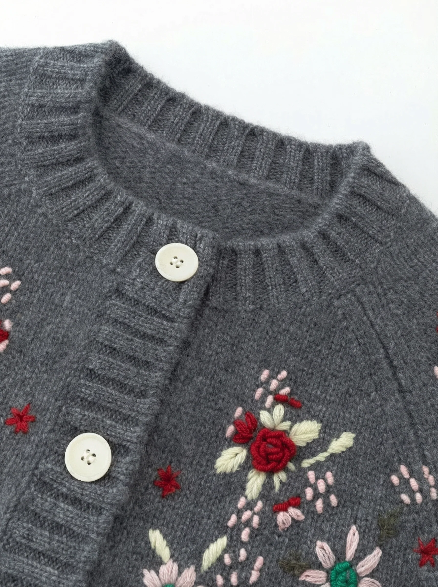 Embroidered Cashmere Cardigan - Image 3