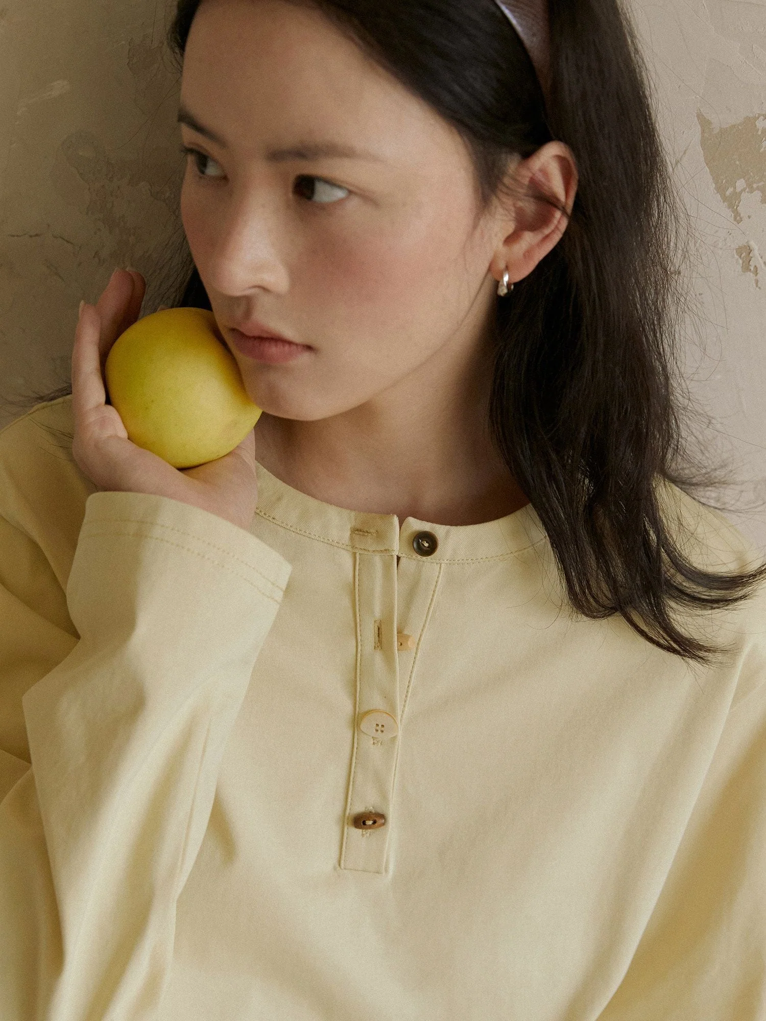 Embroidered Henley Tee - Image 3