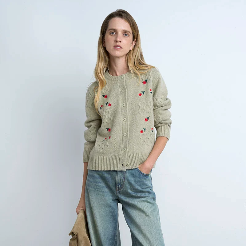 Embroidered Knit Cardigan - Image 6