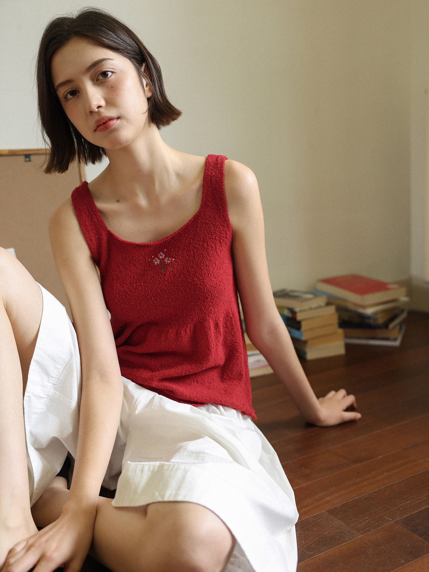 Embroidered Knit Tank - Image 2