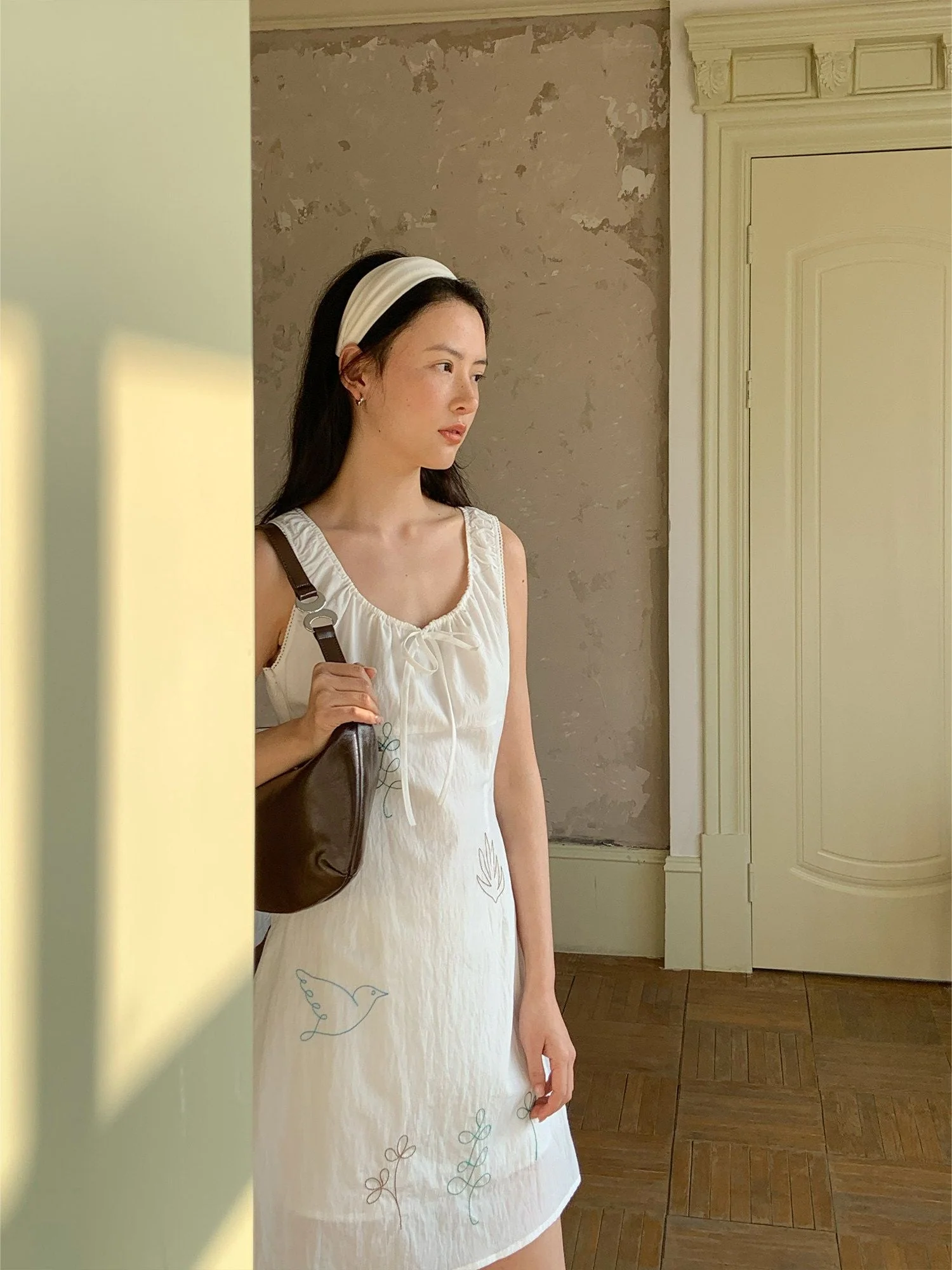Embroidered Mini Dress - Image 4