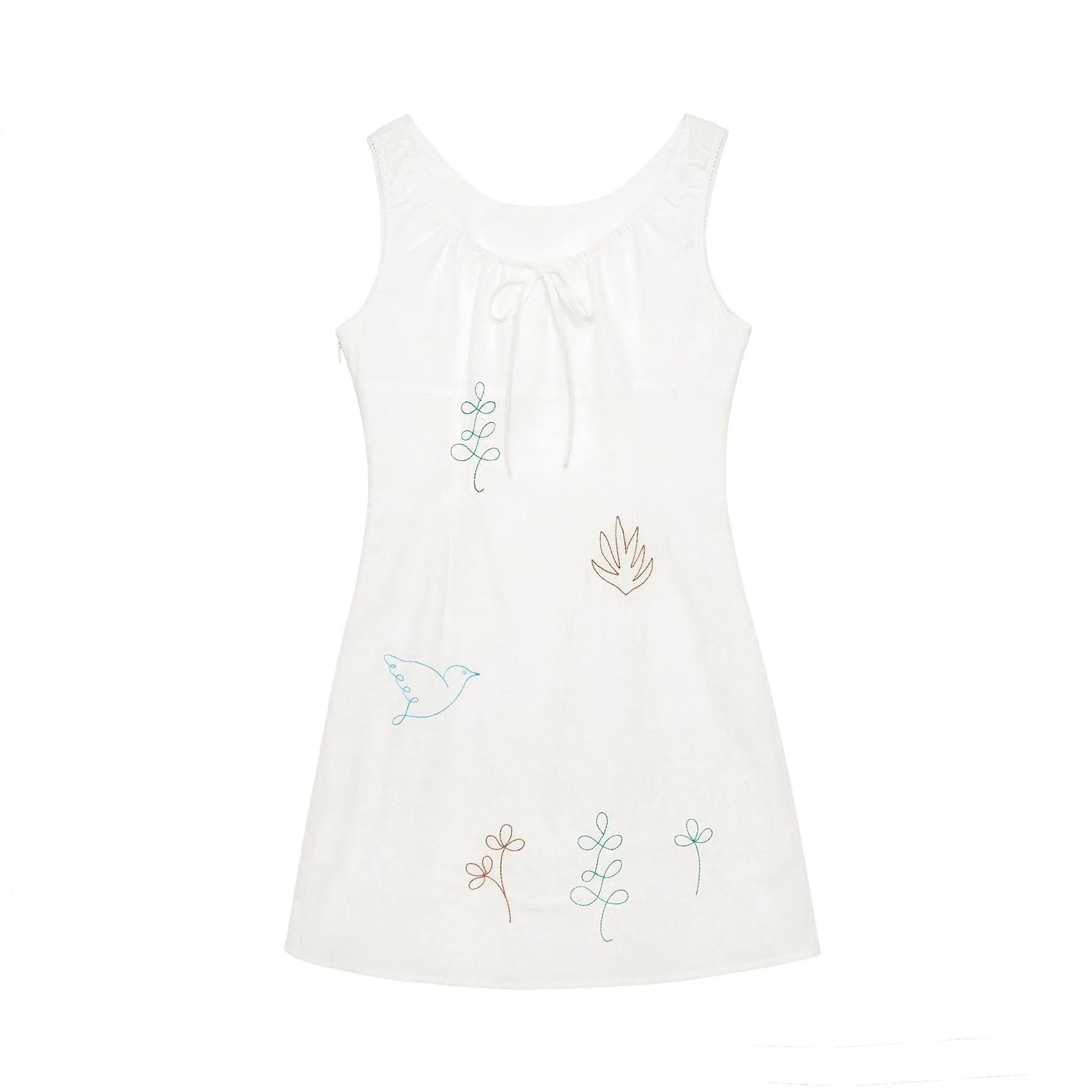 Embroidered Mini Dress - Image 6