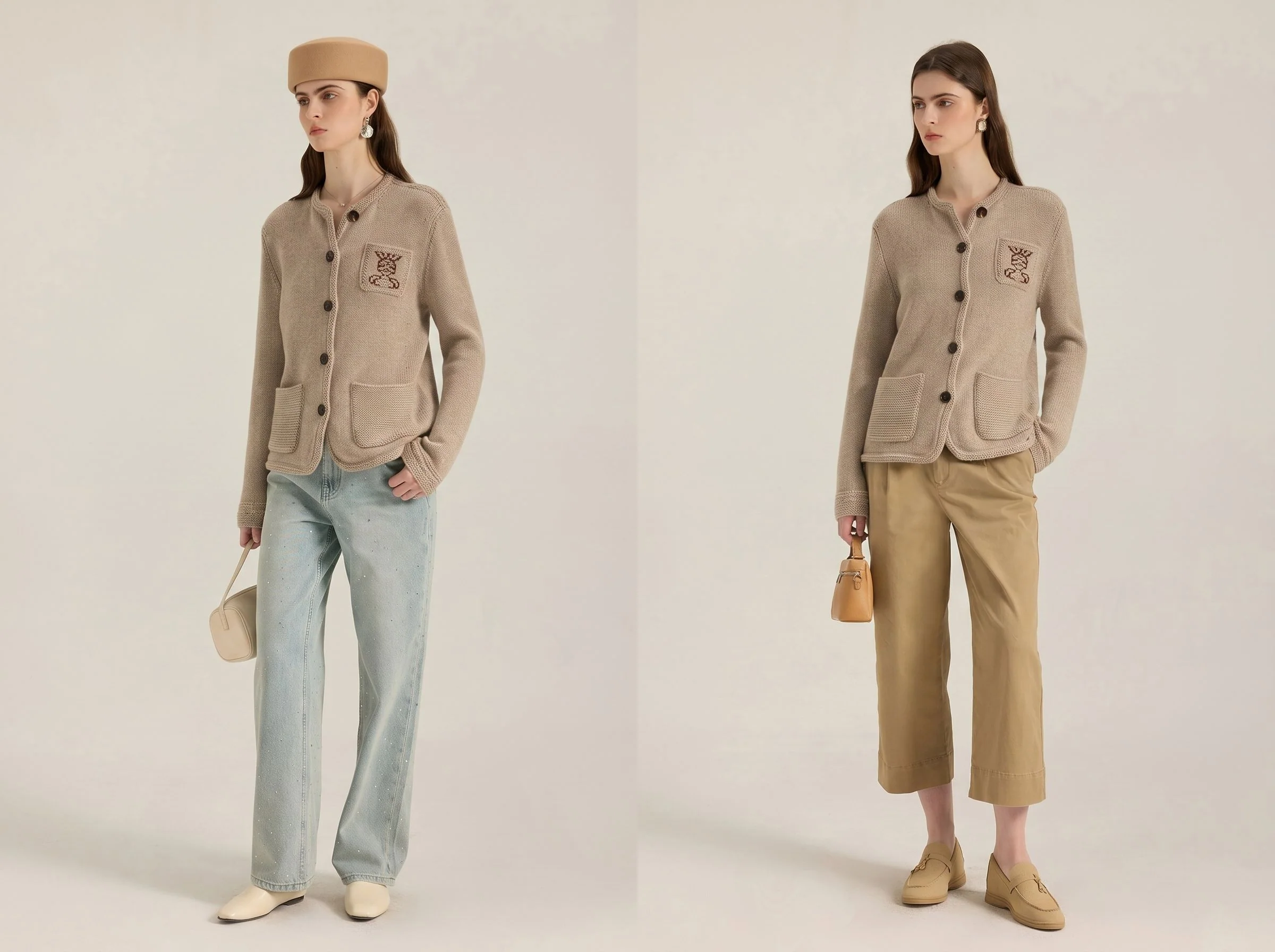 Embroidered Patch Cardigan - Image 3