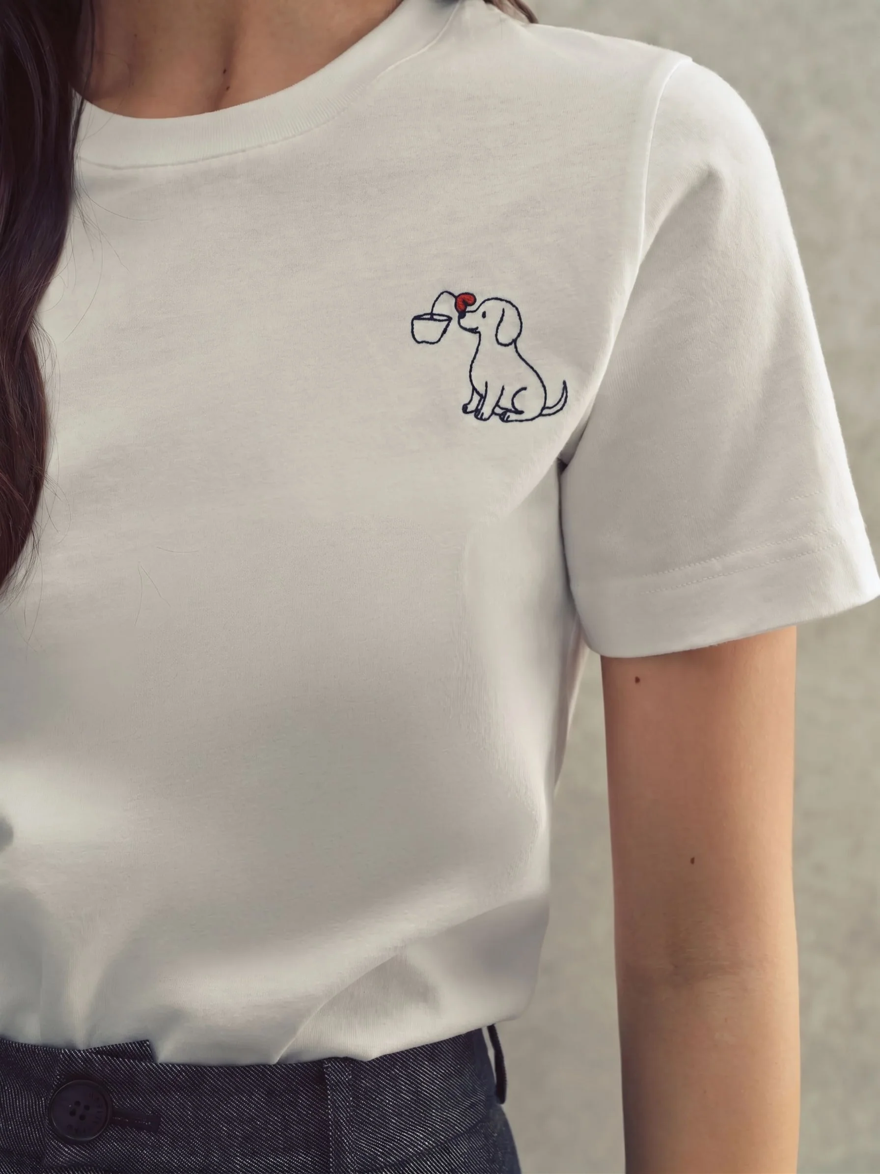 Embroidered Puppy Tee - Image 5