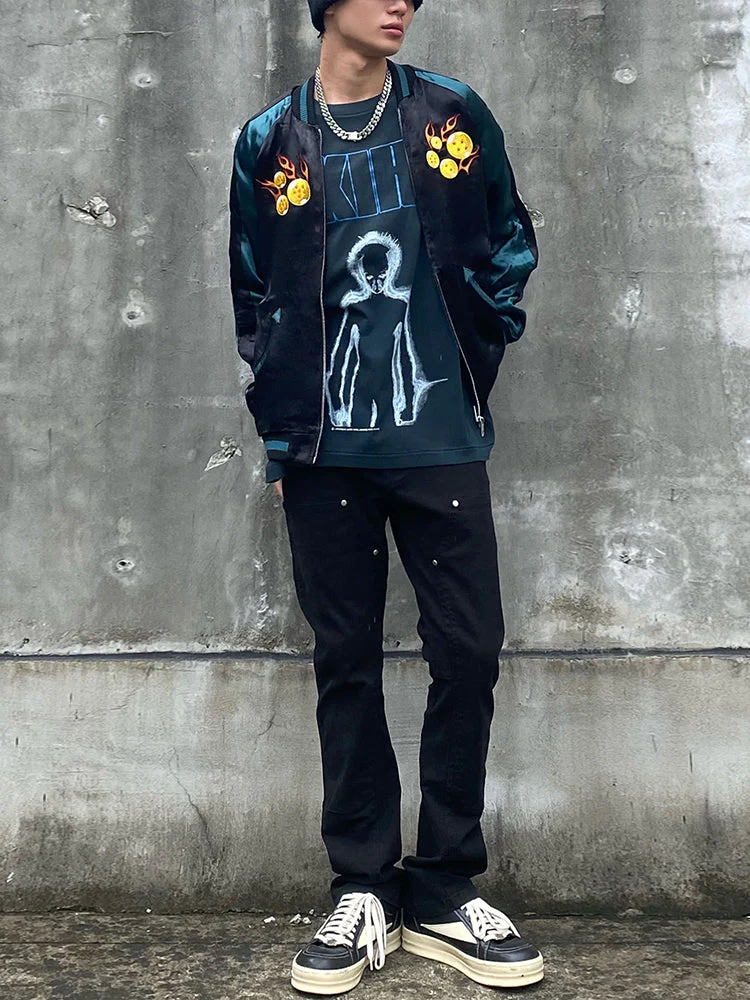 Embroidered Satin Bomber - Image 4