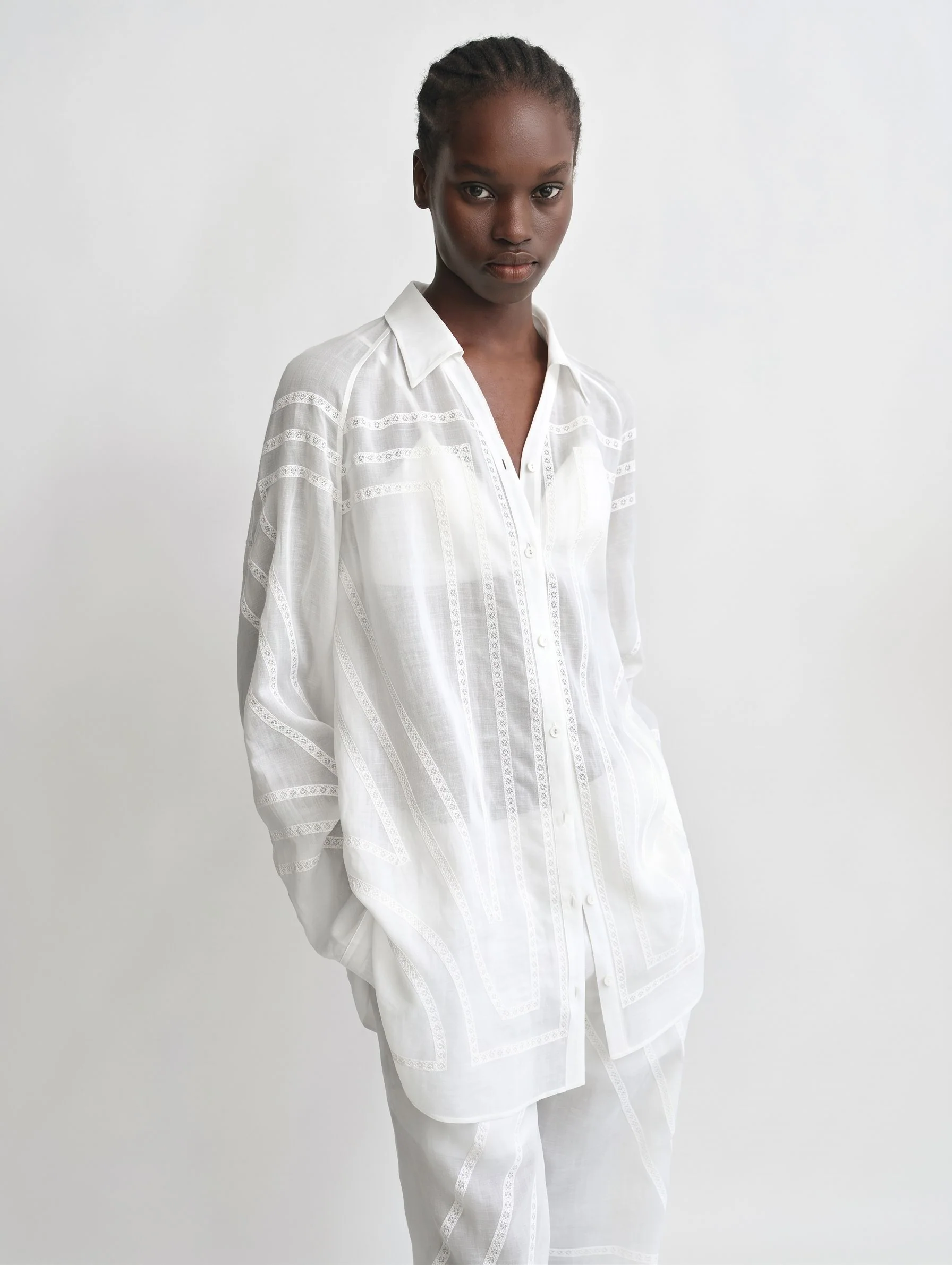 Embroidered Sheer Shirt - Image 6
