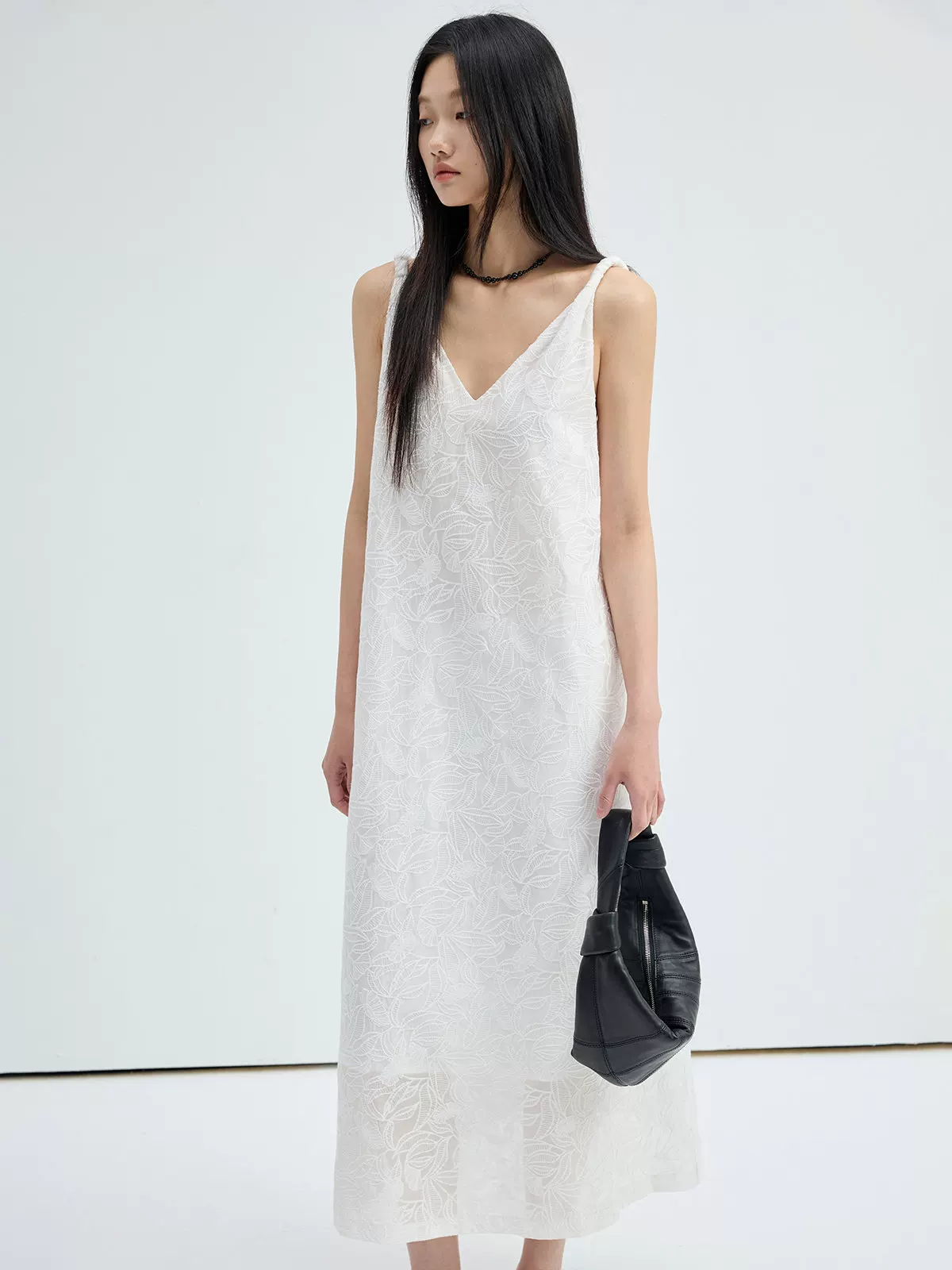 Embroidered Slip Dress