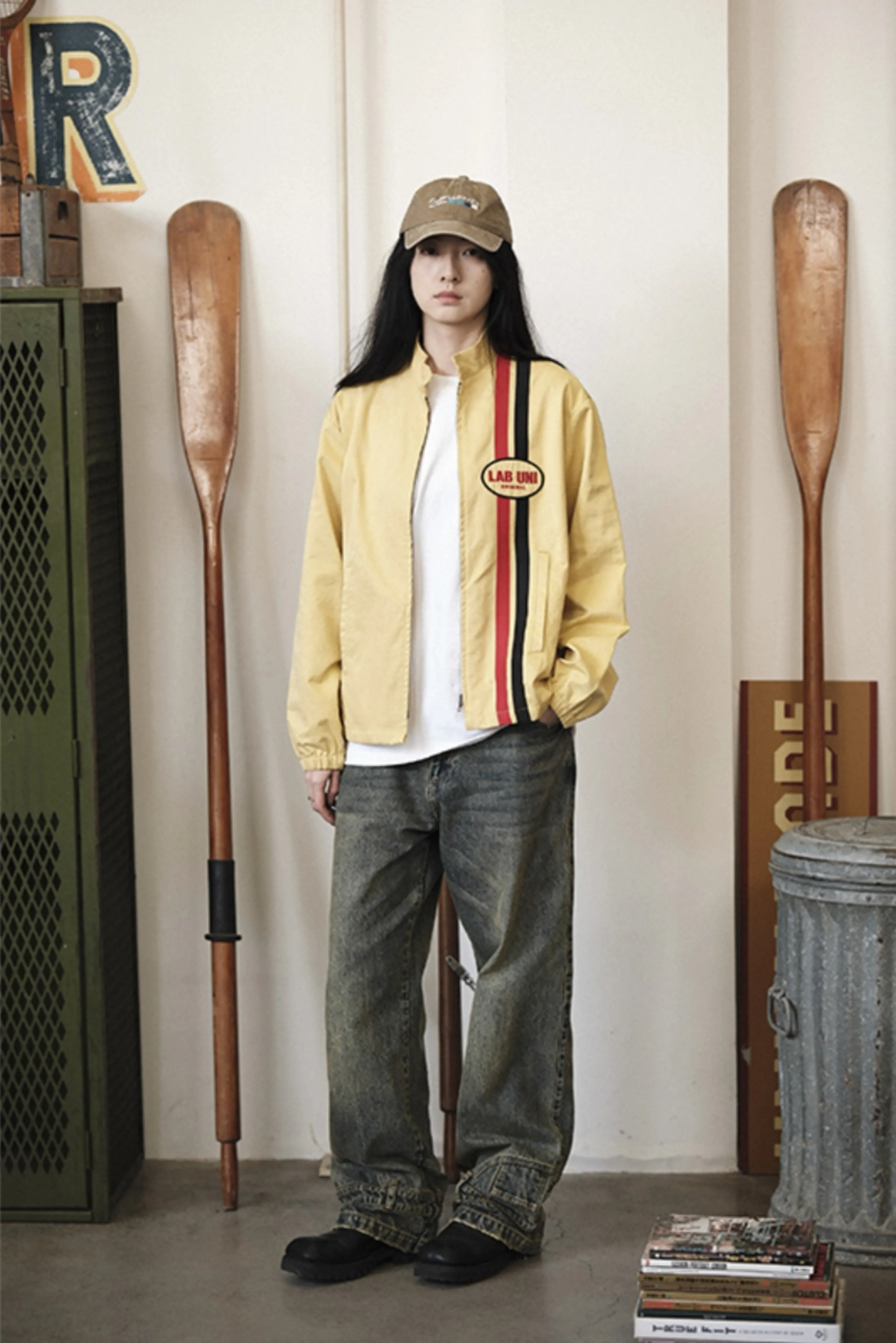 Embroidered Stand Collar Track Jacket - Image 4