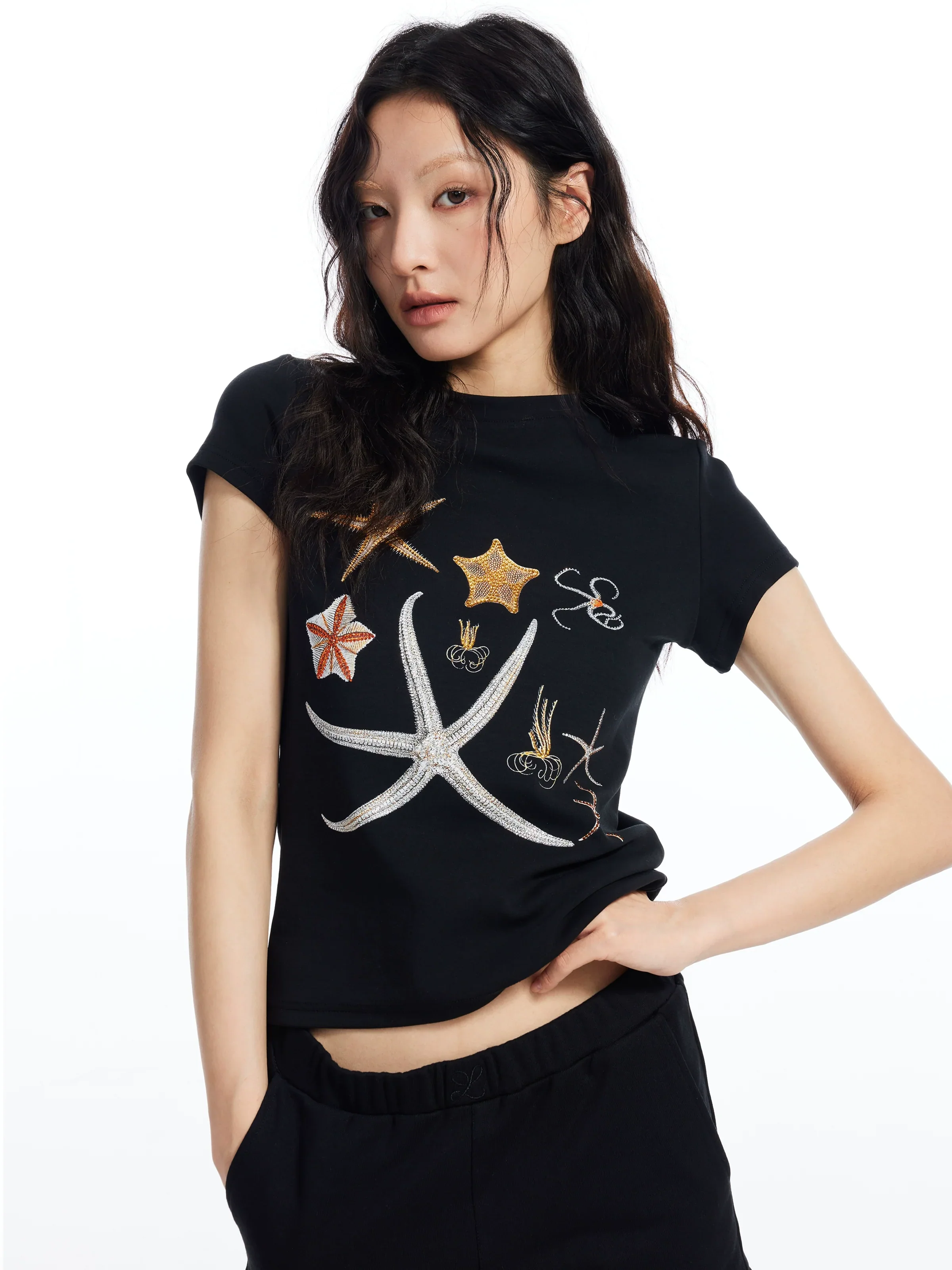 Embroidered Starfish Tee - Image 5