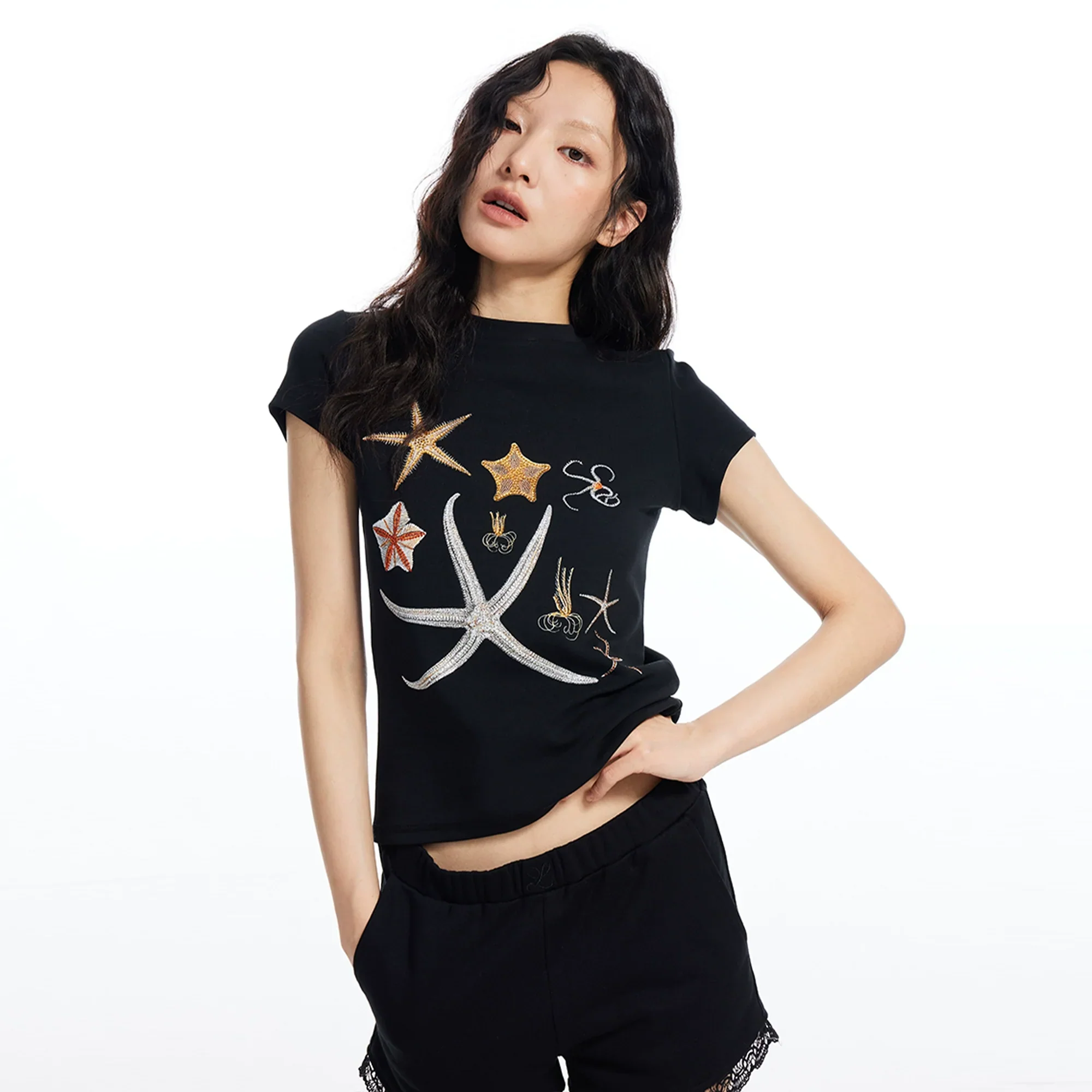 Embroidered Starfish Tee - Image 6