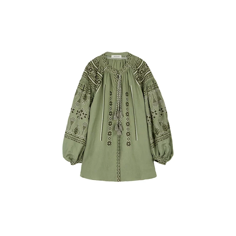 Embroidered Tassel Tunic - Image 8