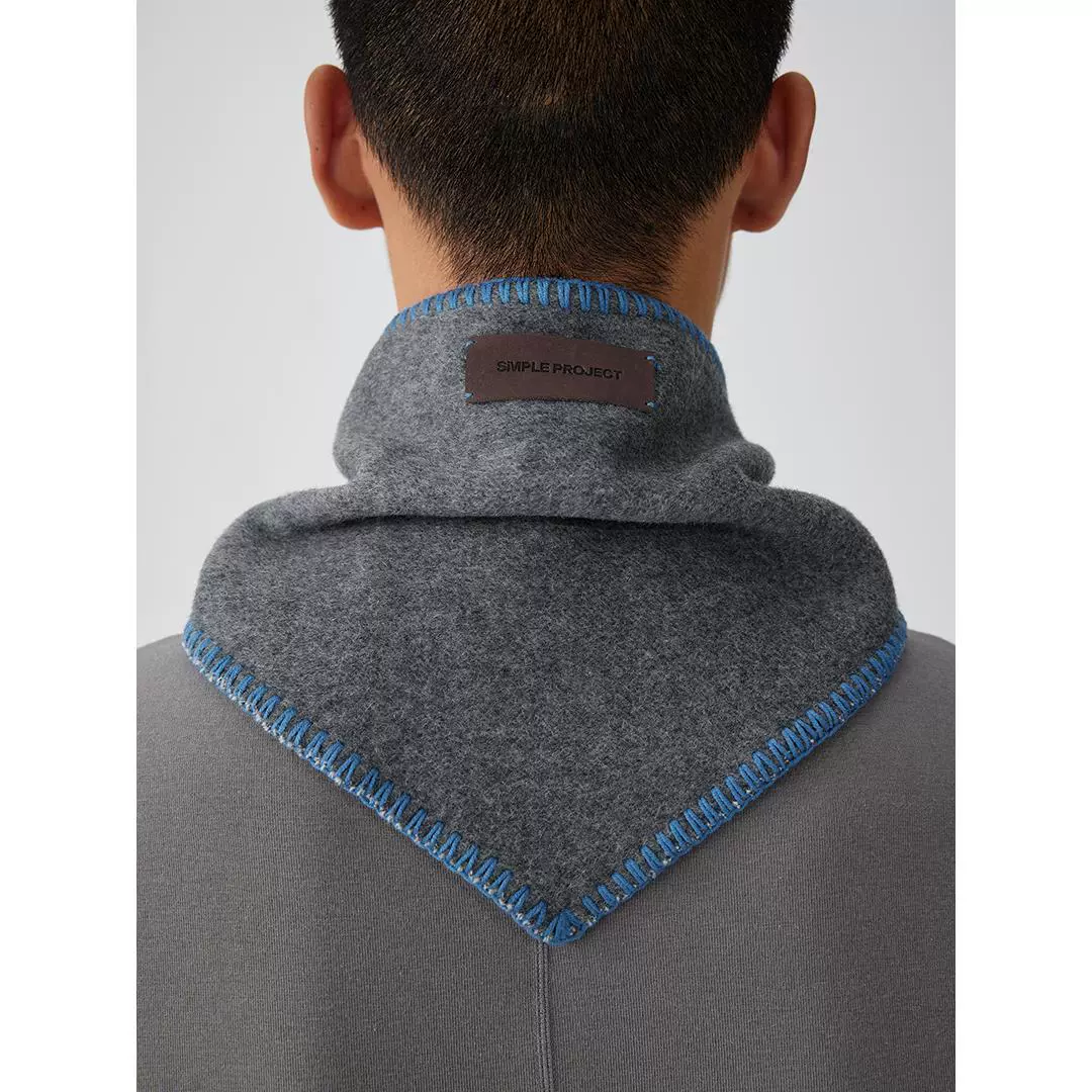 Embroidered Wool Scarf