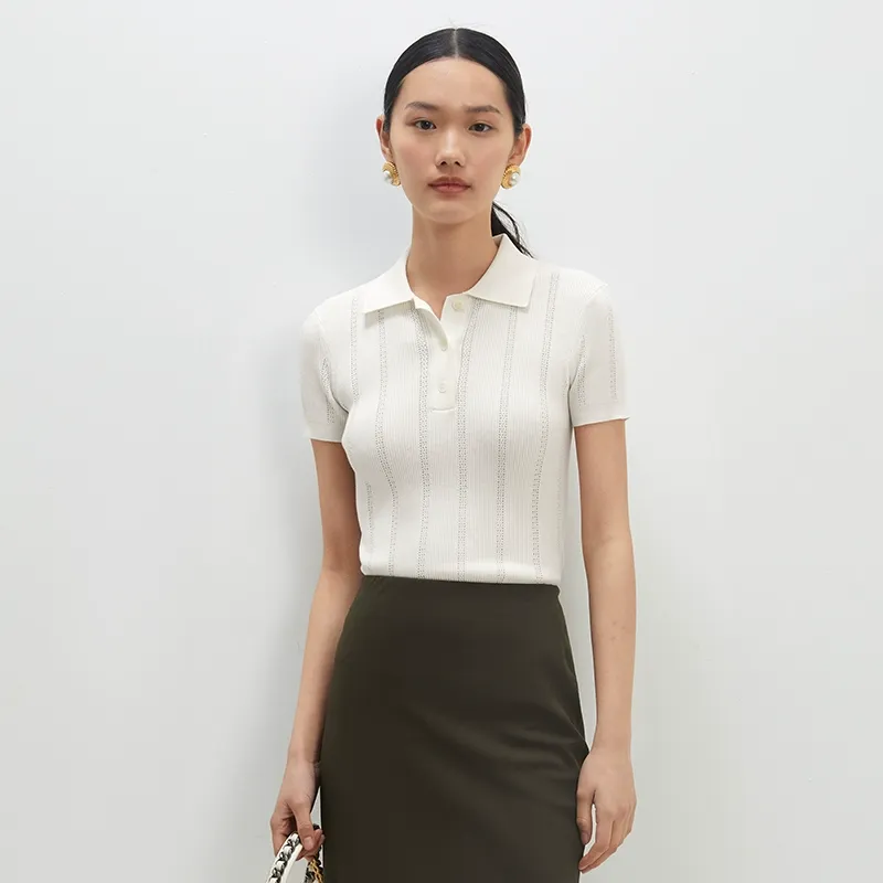 Emily Knit Polo Top - Image 4