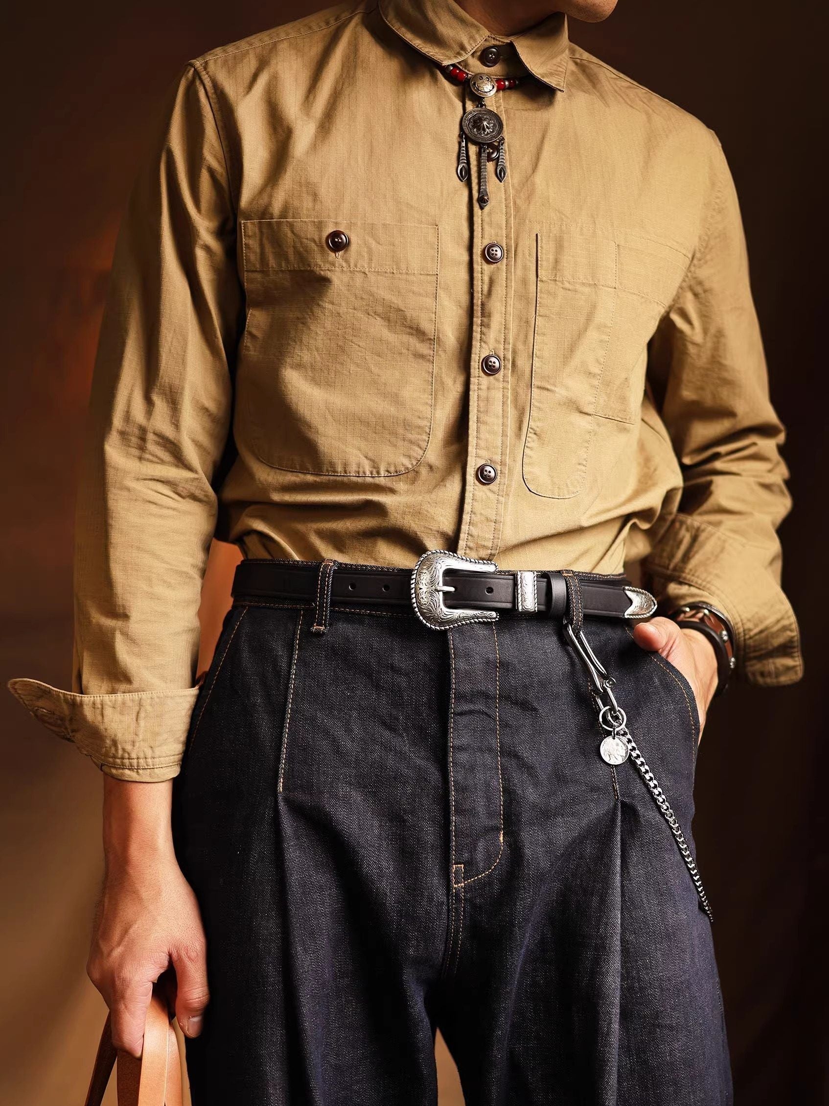 Engraved Leather Belt - Image 2