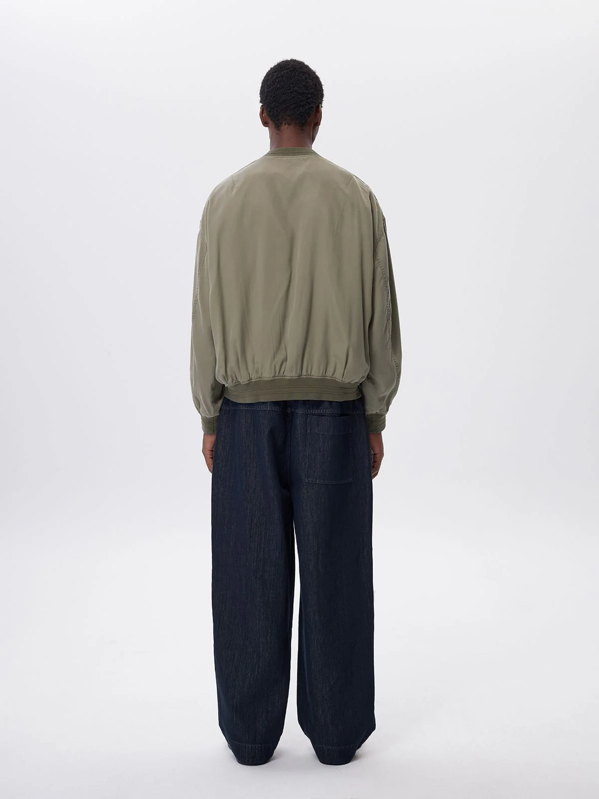 Enzyme-Washed Lyocell Bomber Jacket - Image 6