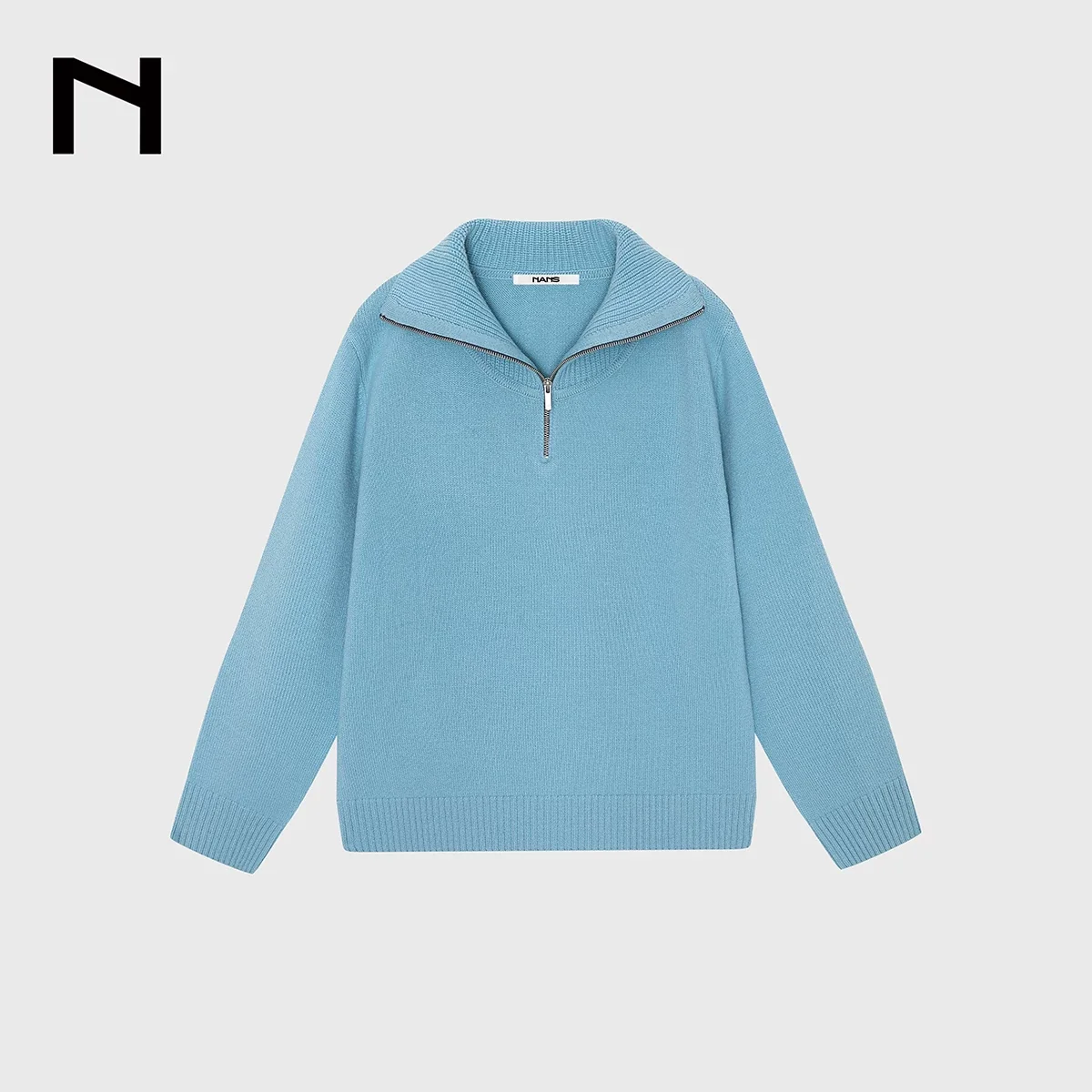 Extra-Fine Merino Half-Zip Turtleneck Sweater - Image 6