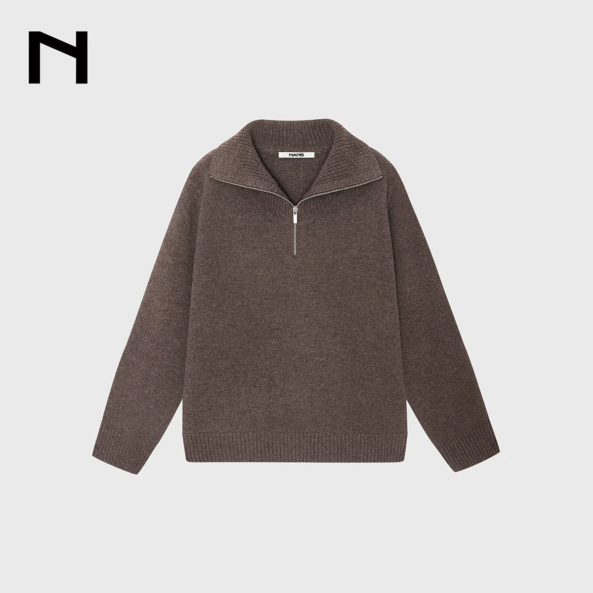 Extra-Fine Merino Half-Zip Turtleneck Sweater - Image 8